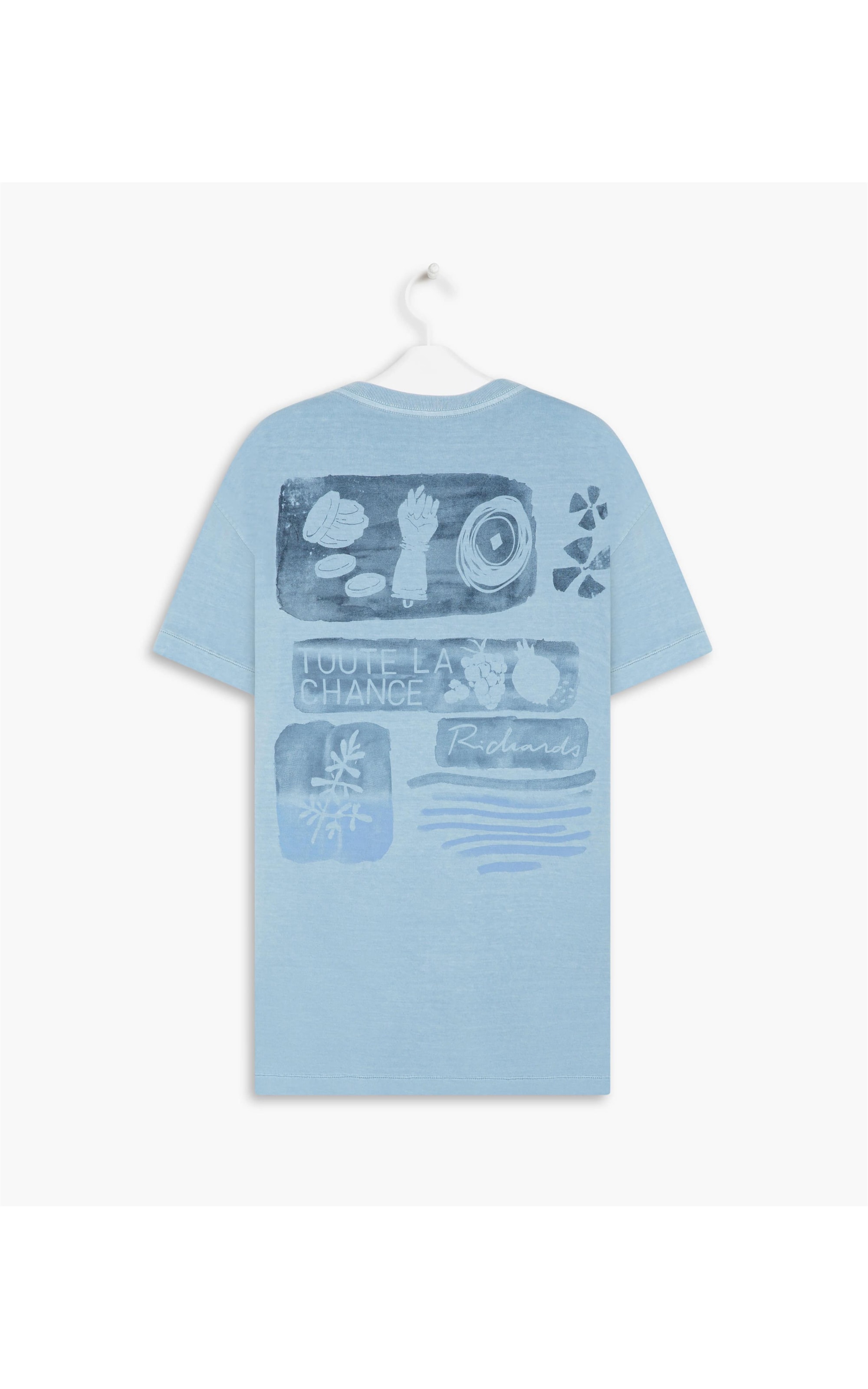 T-Shirt Mm Washed La Chance Mc Azul Claro