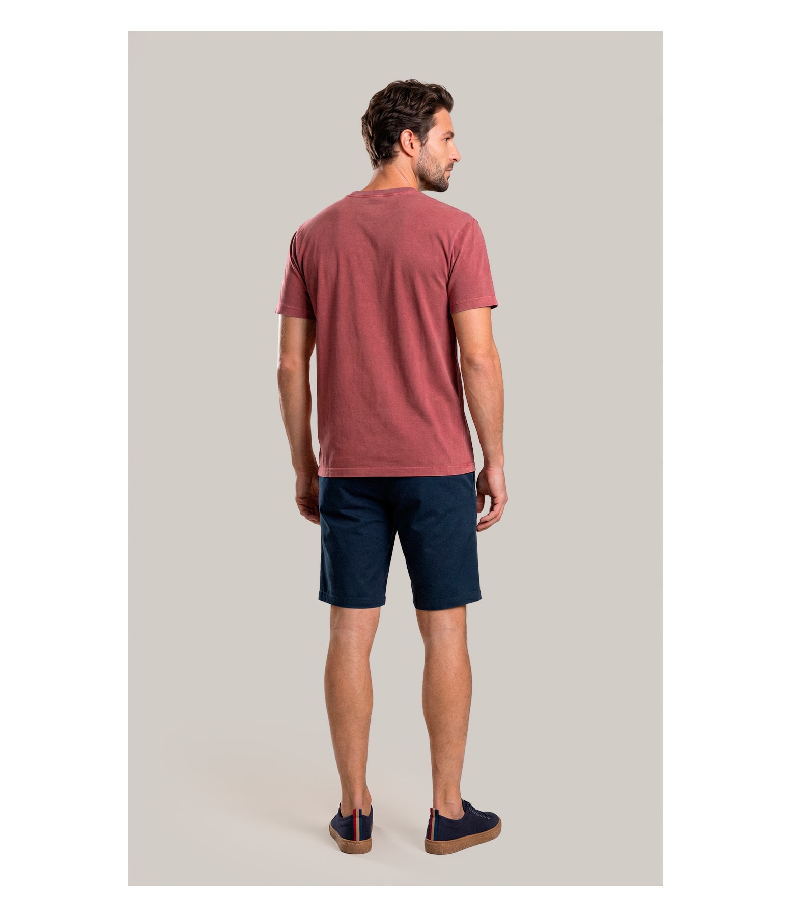 T-Shirt Mm Washed Little Getaway Frente Vinho