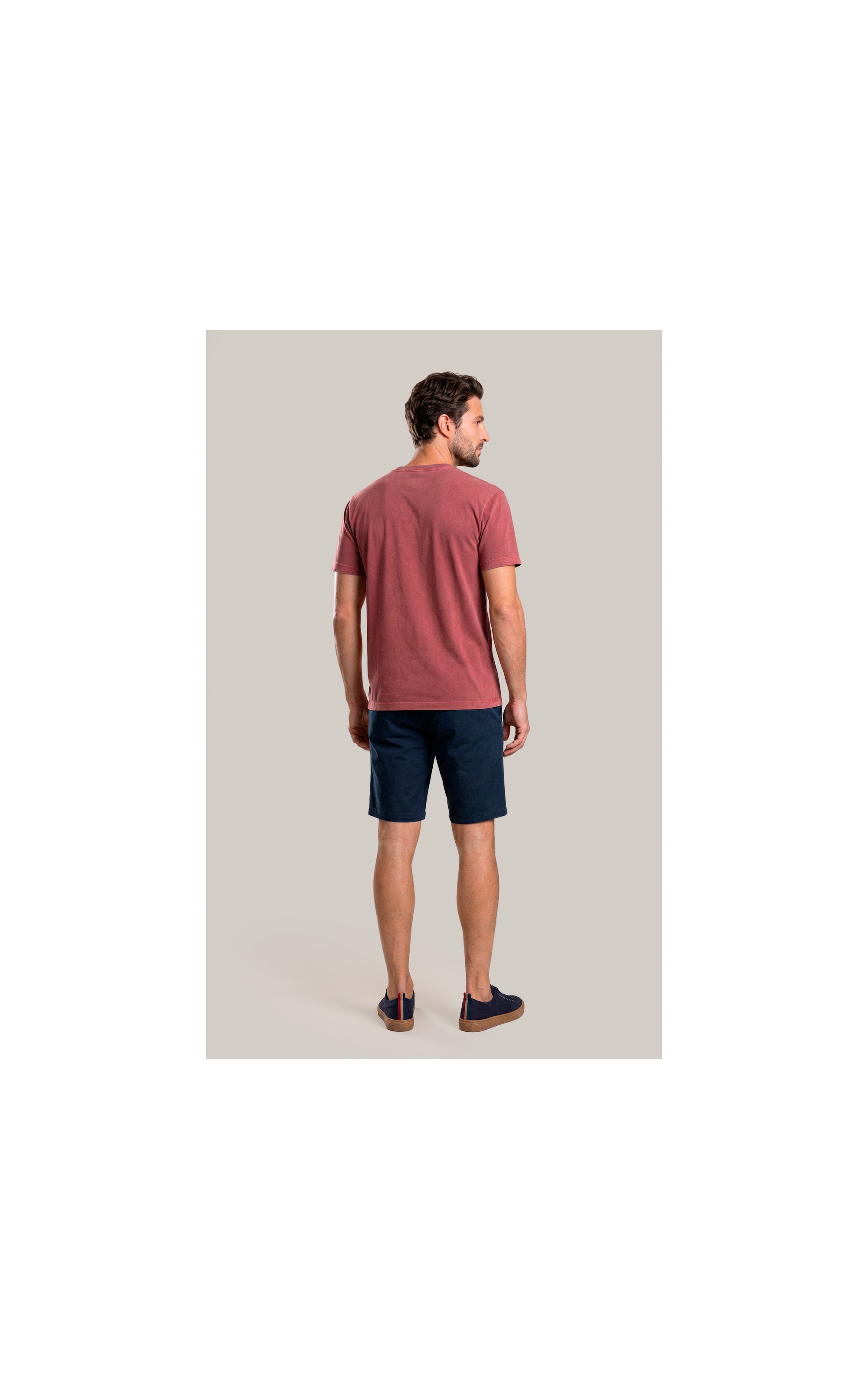 T-Shirt Mm Washed Little Getaway Frente Vinho
