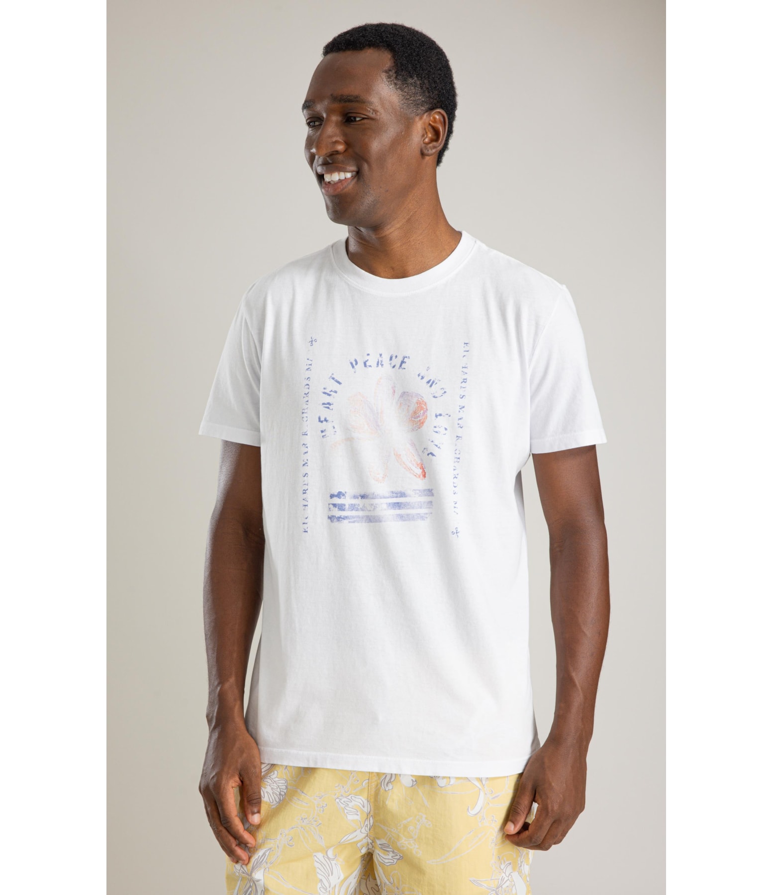T-Shirt Mm Washed Little House Bf Branco