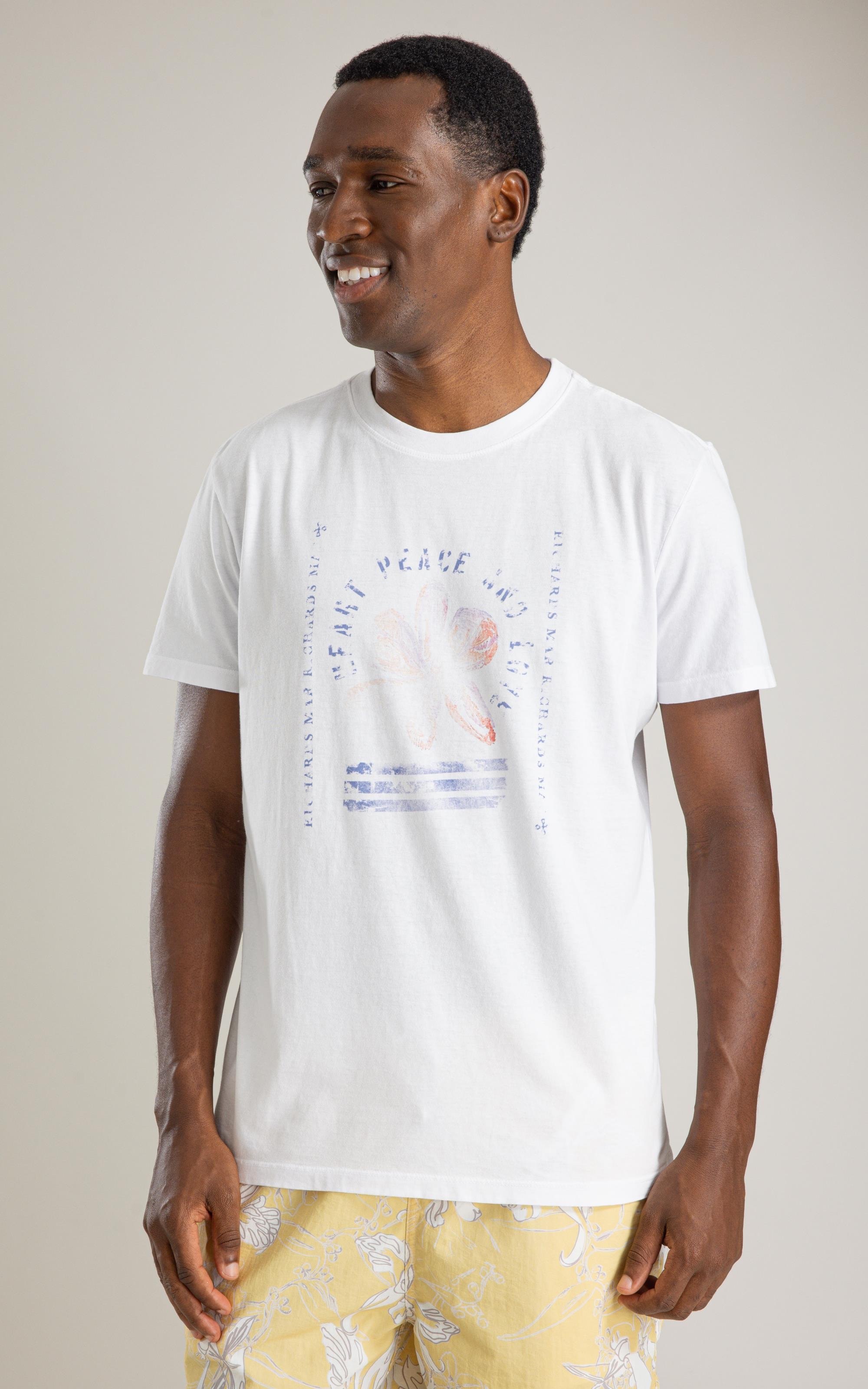 T-Shirt Mm Washed Little House Bf Branco