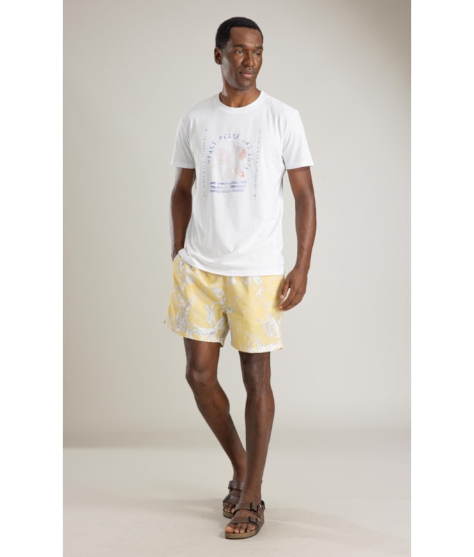 T-Shirt Mm Washed Little House Bf Branco