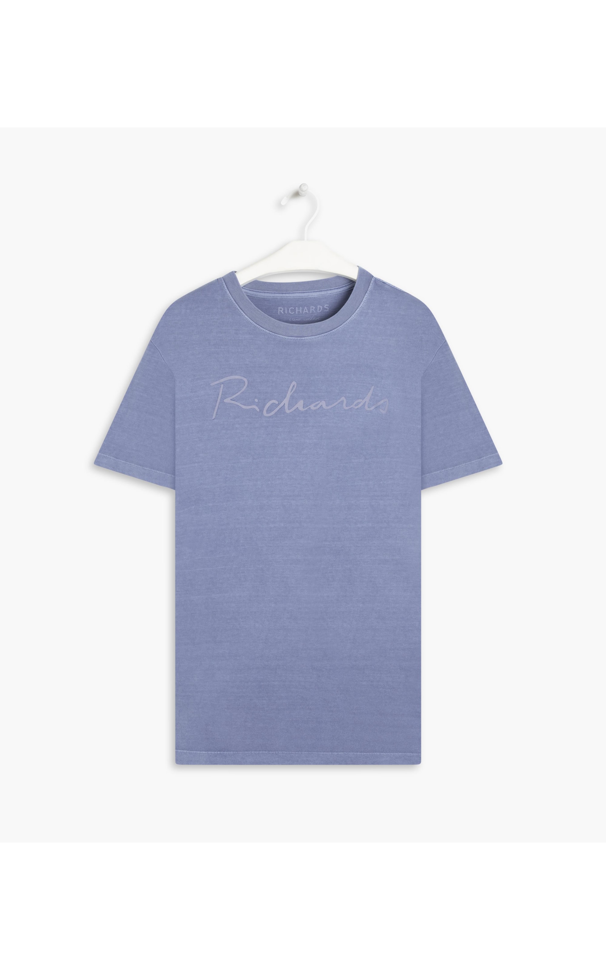 T-Shirt Mm Washed Manuscrito Azul Bic