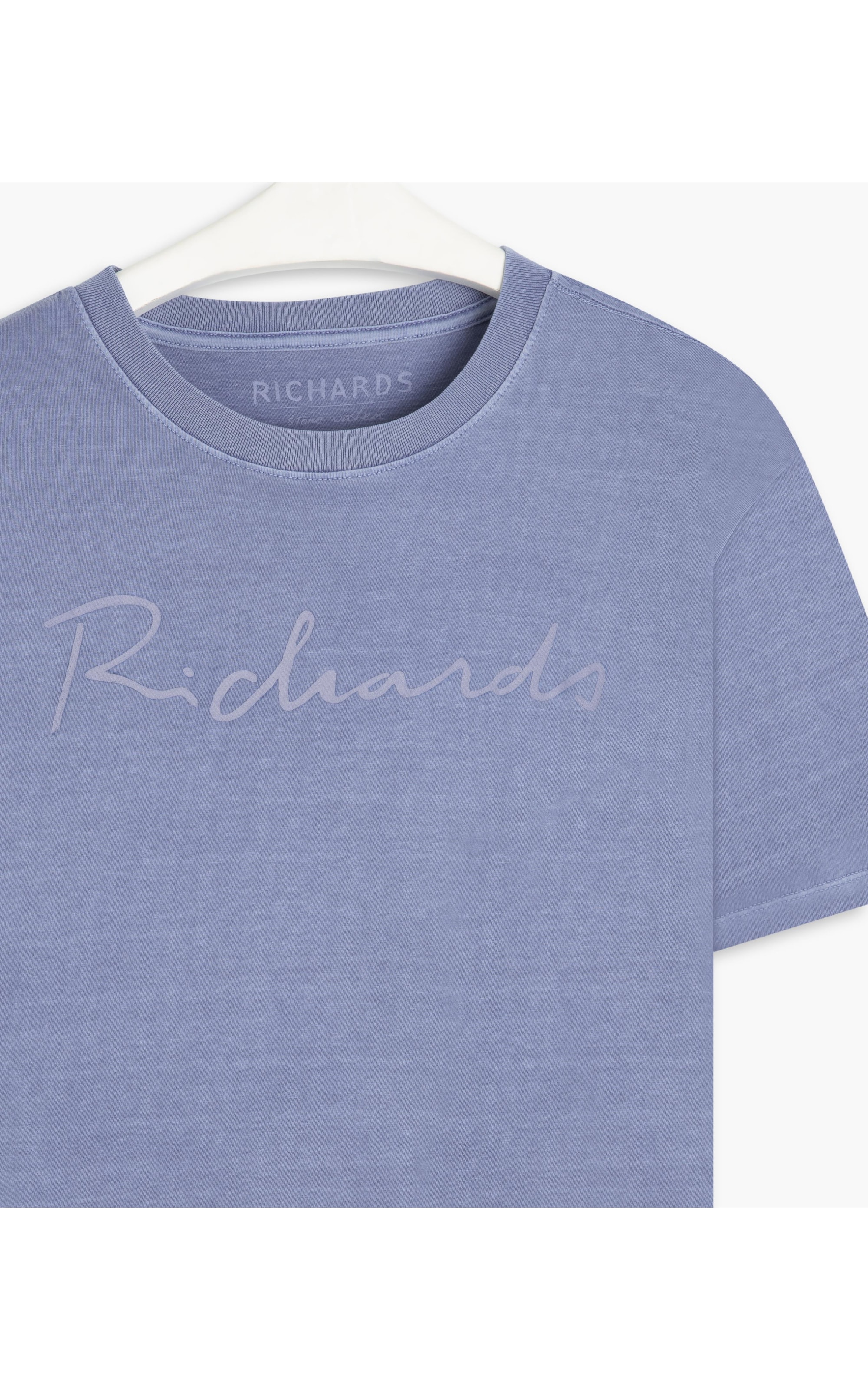 T-Shirt Mm Washed Manuscrito Azul Bic
