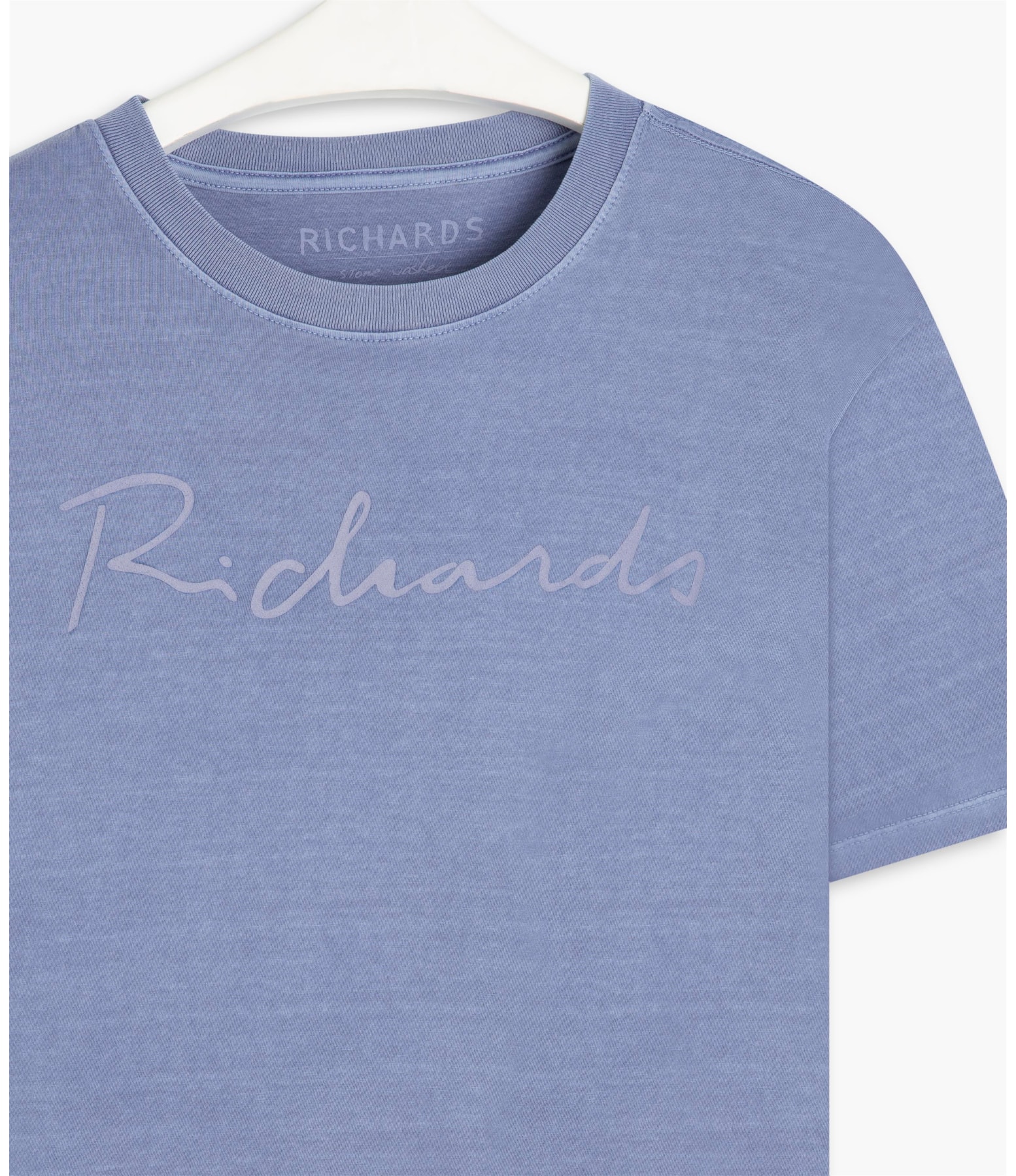 T-Shirt Mm Washed Manuscrito Azul Bic