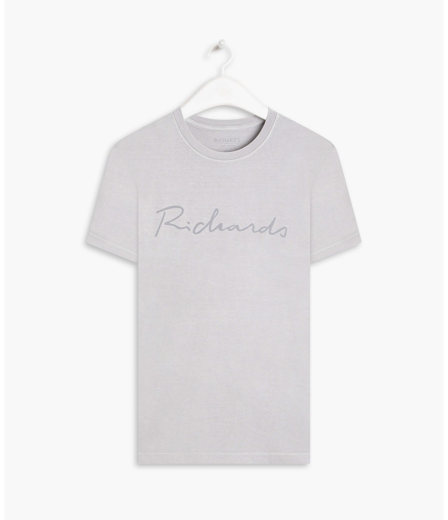 T-Shirt Mm Washed Manuscrito Prata