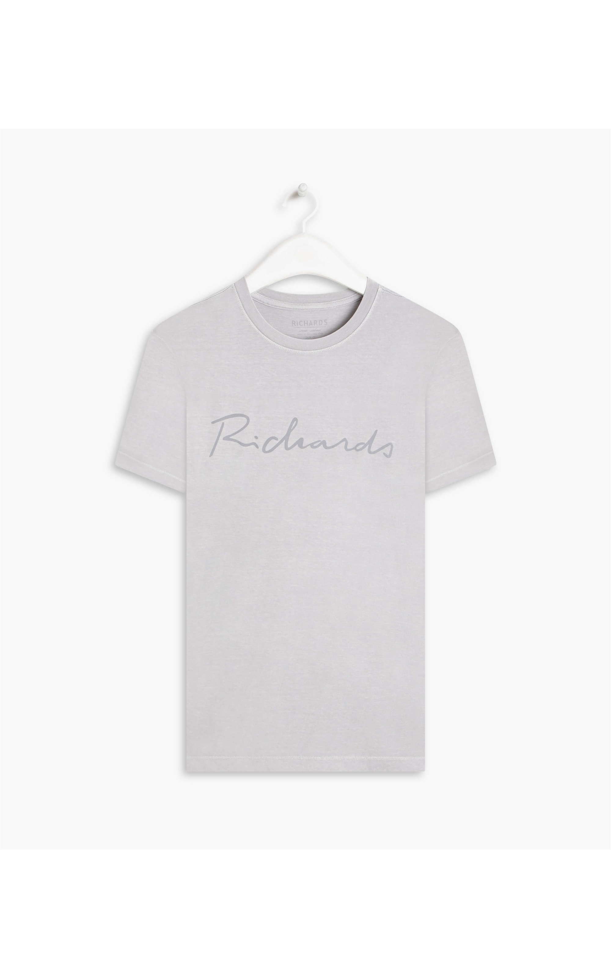 T-Shirt Mm Washed Manuscrito Prata