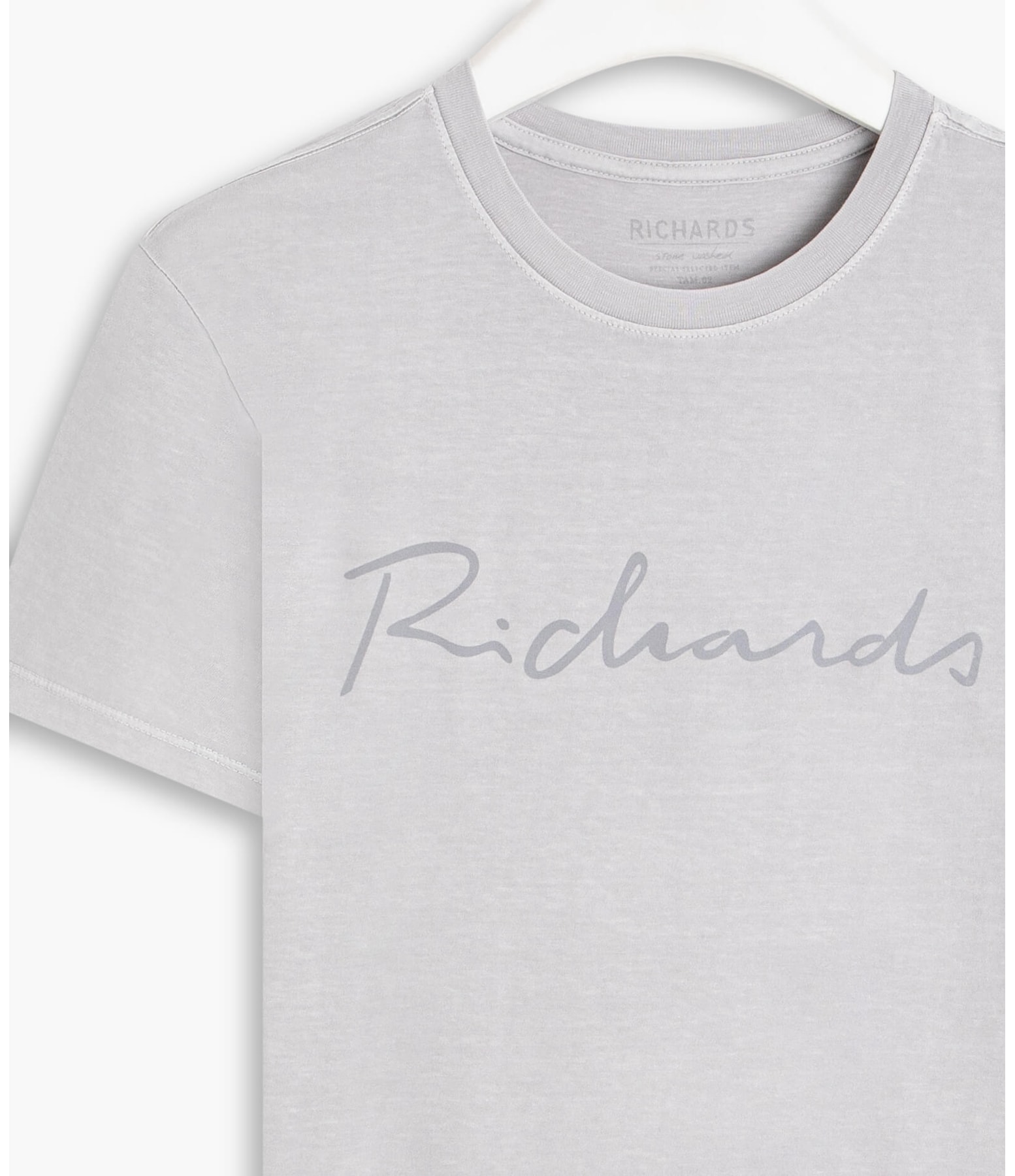 T-Shirt Mm Washed Manuscrito Prata
