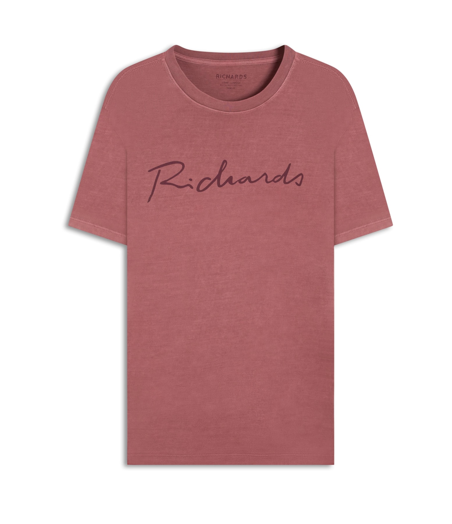 T-Shirt Mm Washed Manuscrito Vinho