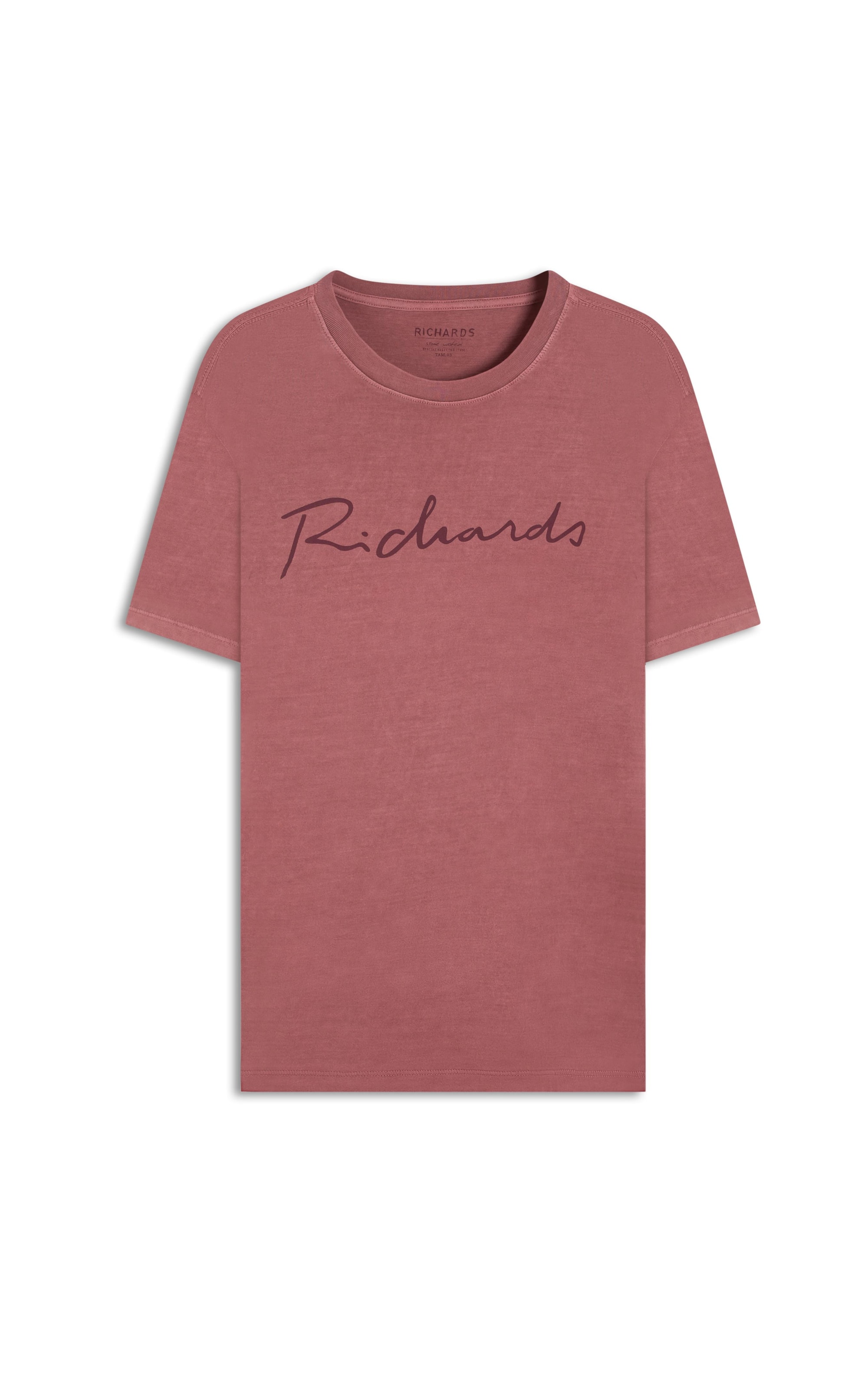 T-Shirt Mm Washed Manuscrito Vinho