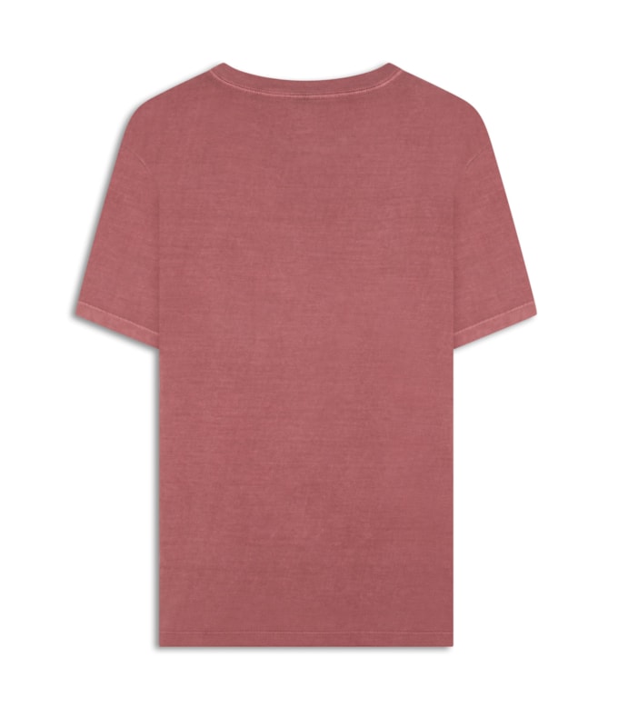 T-Shirt Mm Washed Manuscrito Vinho