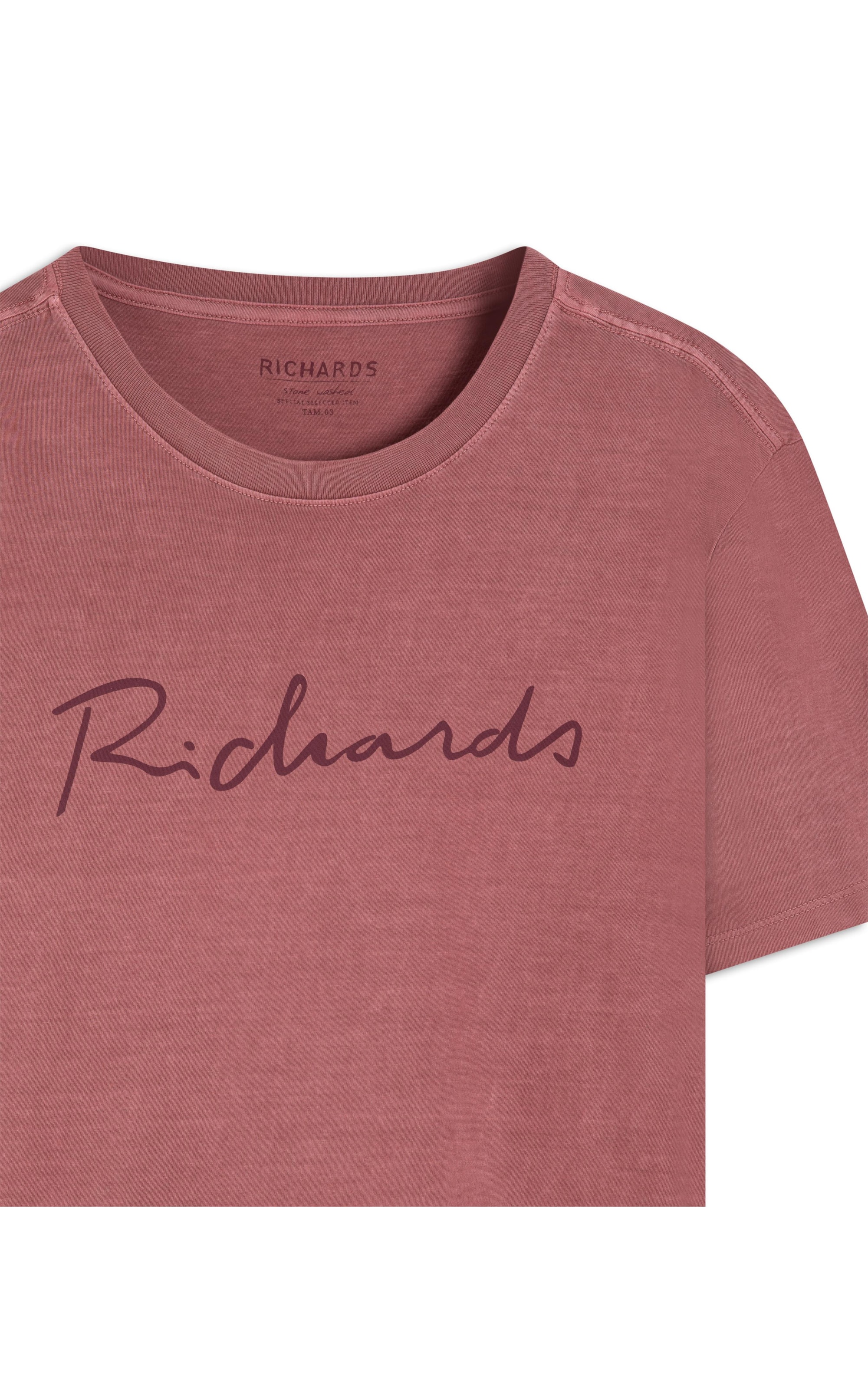T-Shirt Mm Washed Manuscrito Vinho