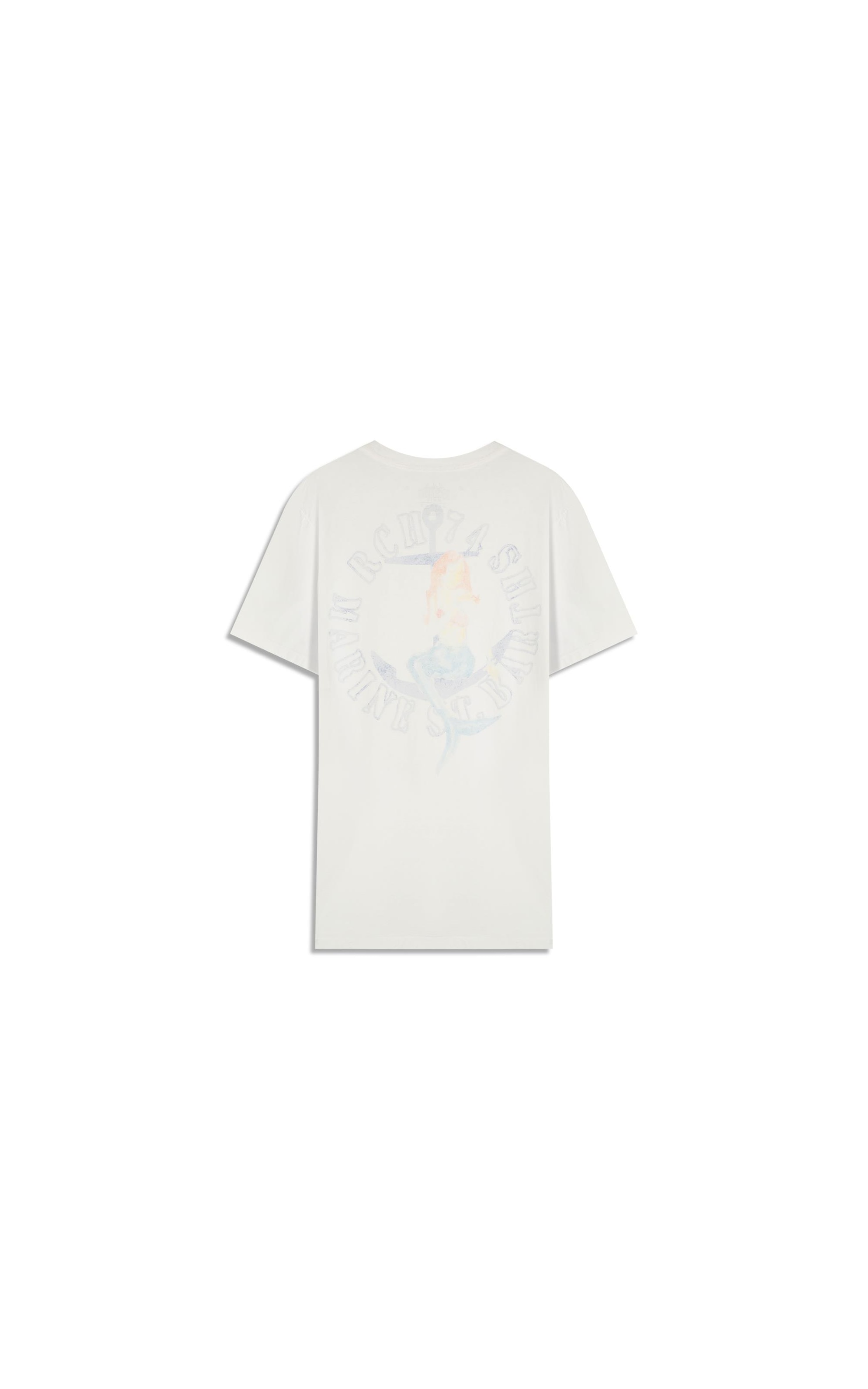 T-Shirt Mm Washed Mermaid Costas Bf Branco