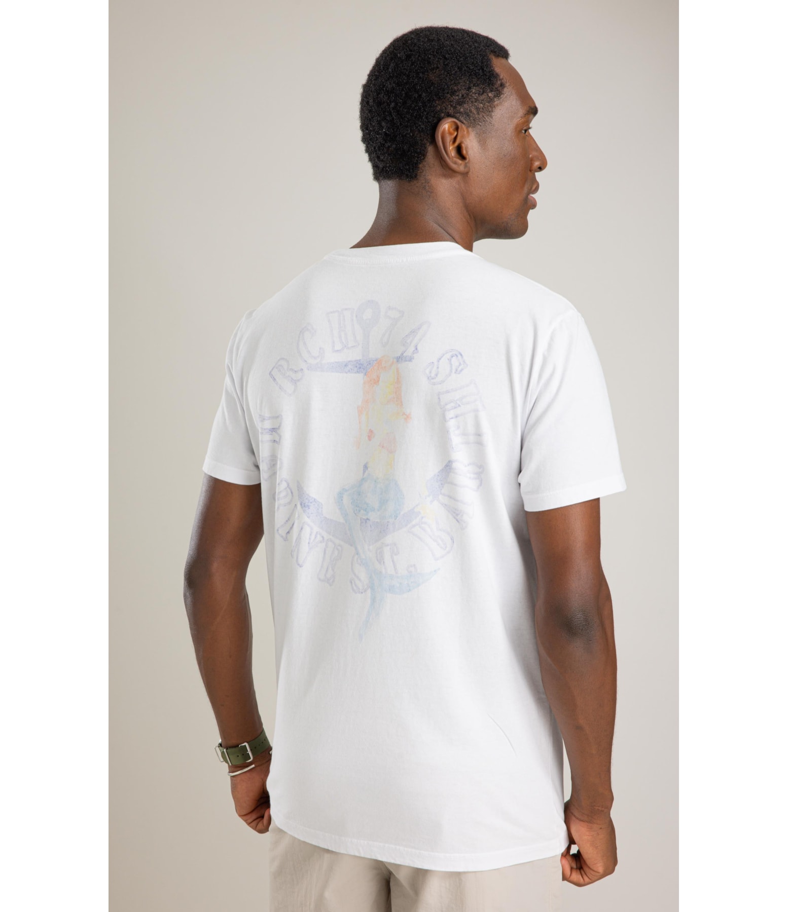 T-Shirt Mm Washed Mermaid Costas Bf Branco