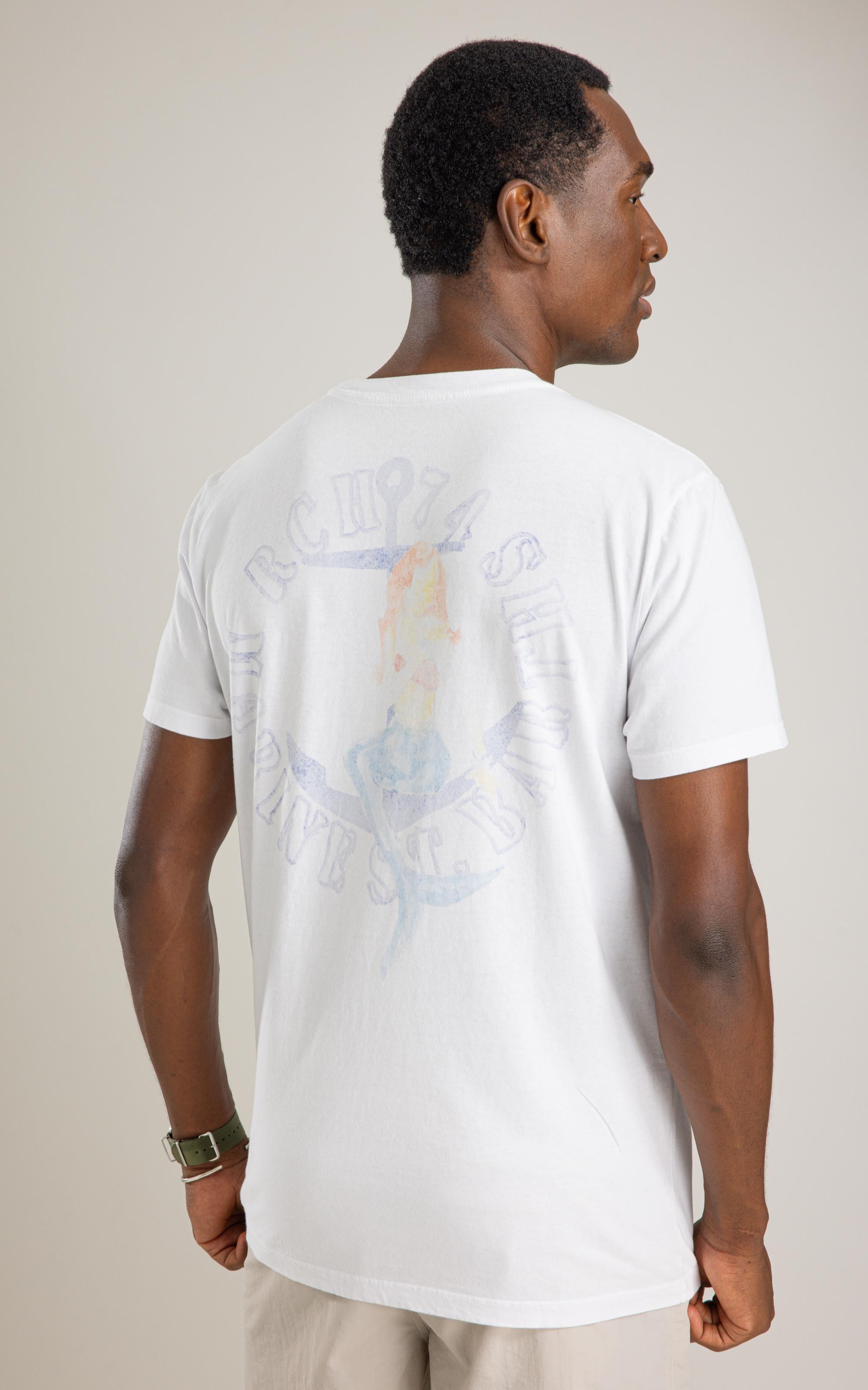 T-Shirt Mm Washed Mermaid Costas Bf Branco