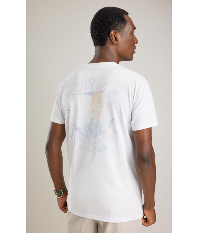 T-Shirt Mm Washed Mermaid Costas Bf Branco