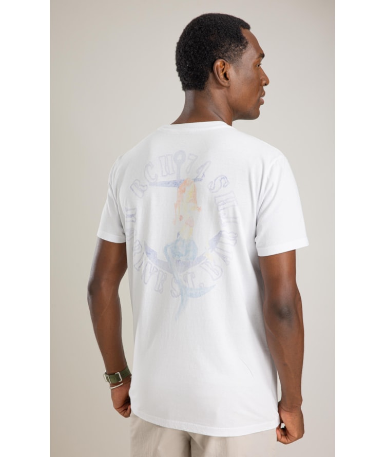 T-Shirt Mm Washed Mermaid Costas Bf Branco