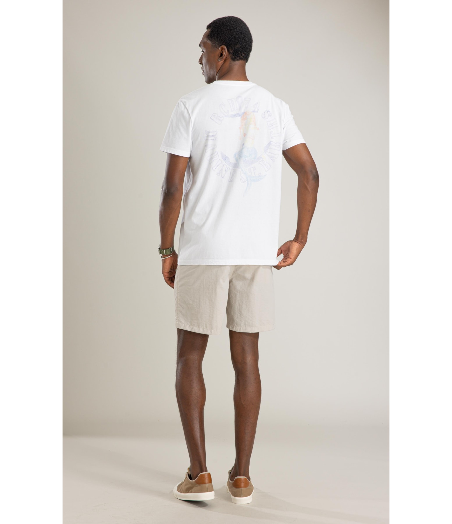 T-Shirt Mm Washed Mermaid Costas Bf Branco