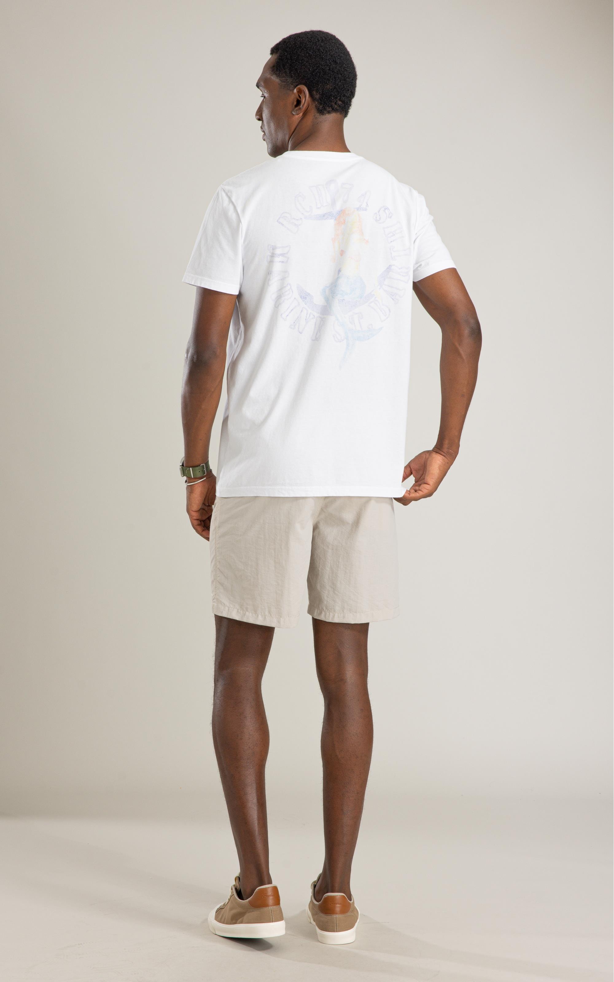 T-Shirt Mm Washed Mermaid Costas Bf Branco