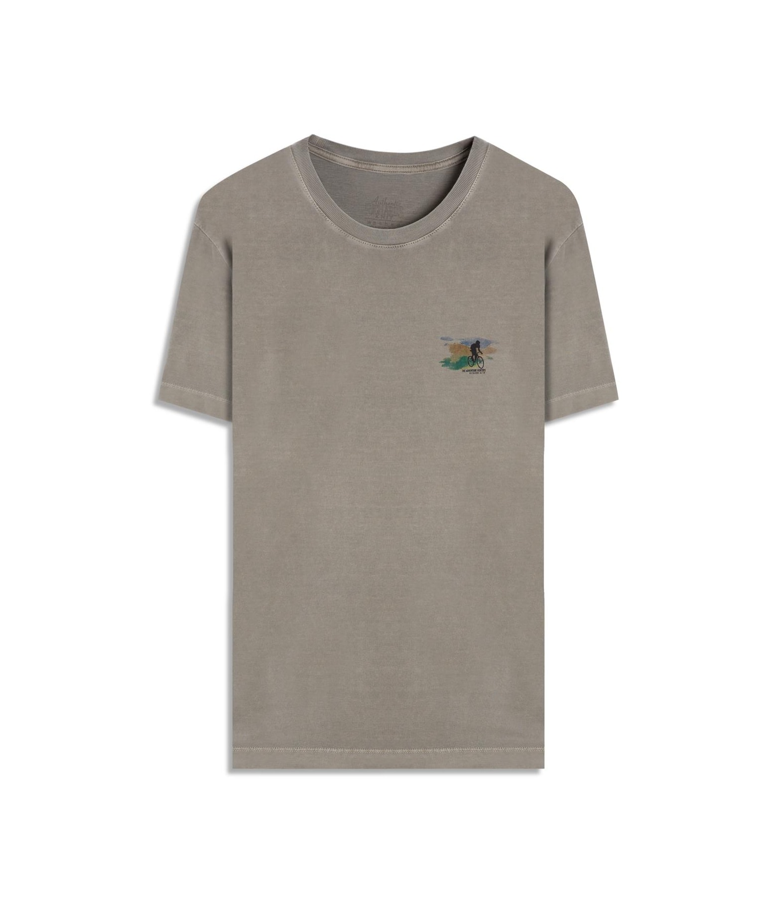 T-Shirt Mm Washed Mountain Bike Peito Castor