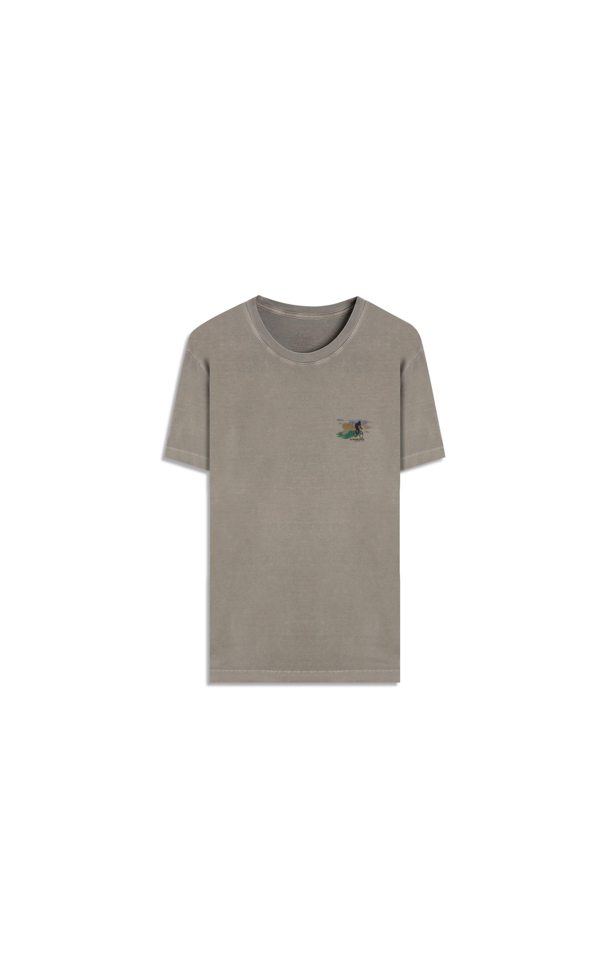 T-Shirt Mm Washed Mountain Bike Peito Castor