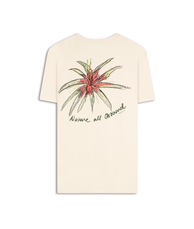 T-Shirt Mm Washed Nature All Around Bf Rosa