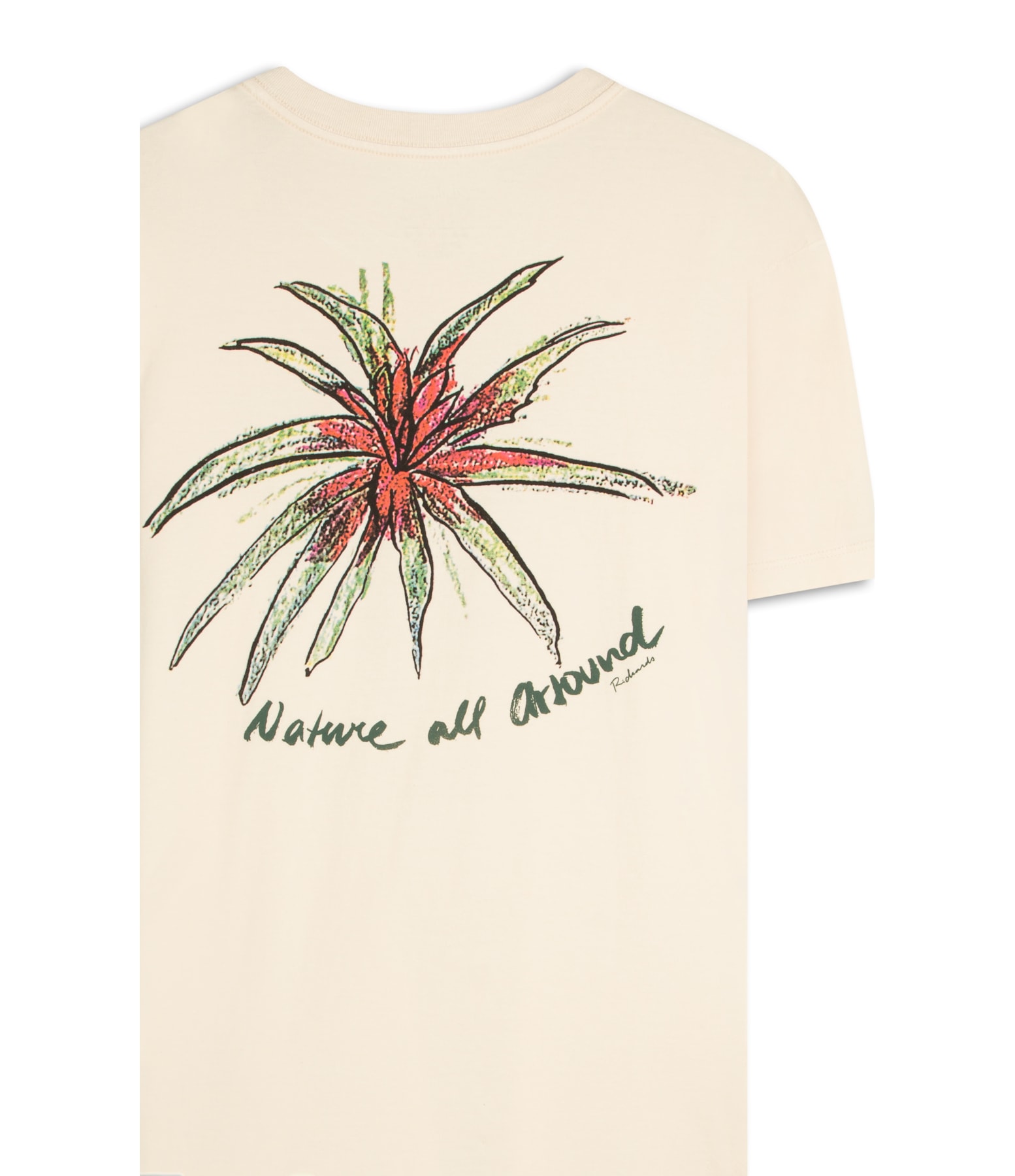 T-Shirt Mm Washed Nature All Around Bf Rosa