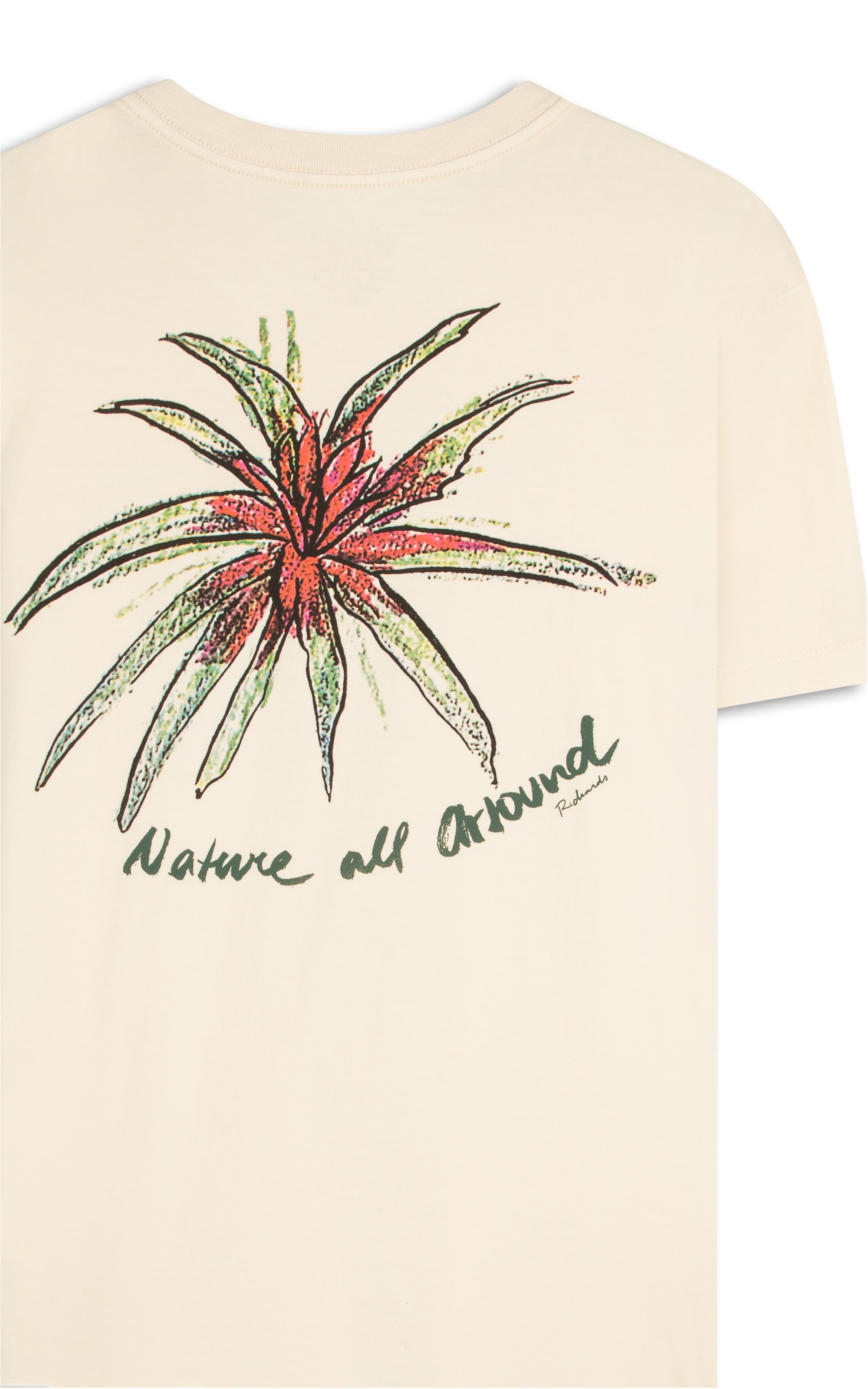 T-Shirt Mm Washed Nature All Around Bf Rosa