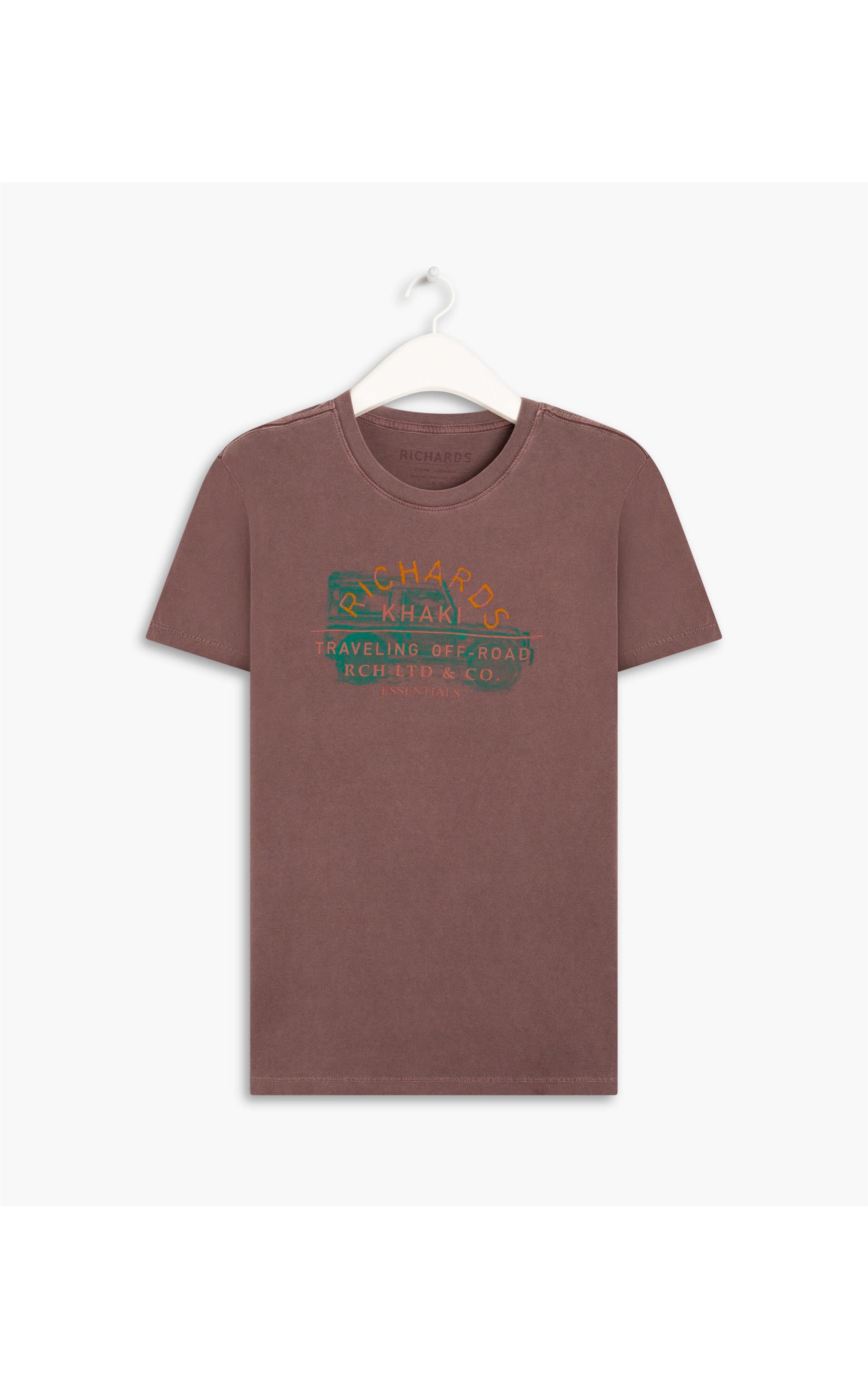 T-Shirt Mm Washed Off Road Bordeaux