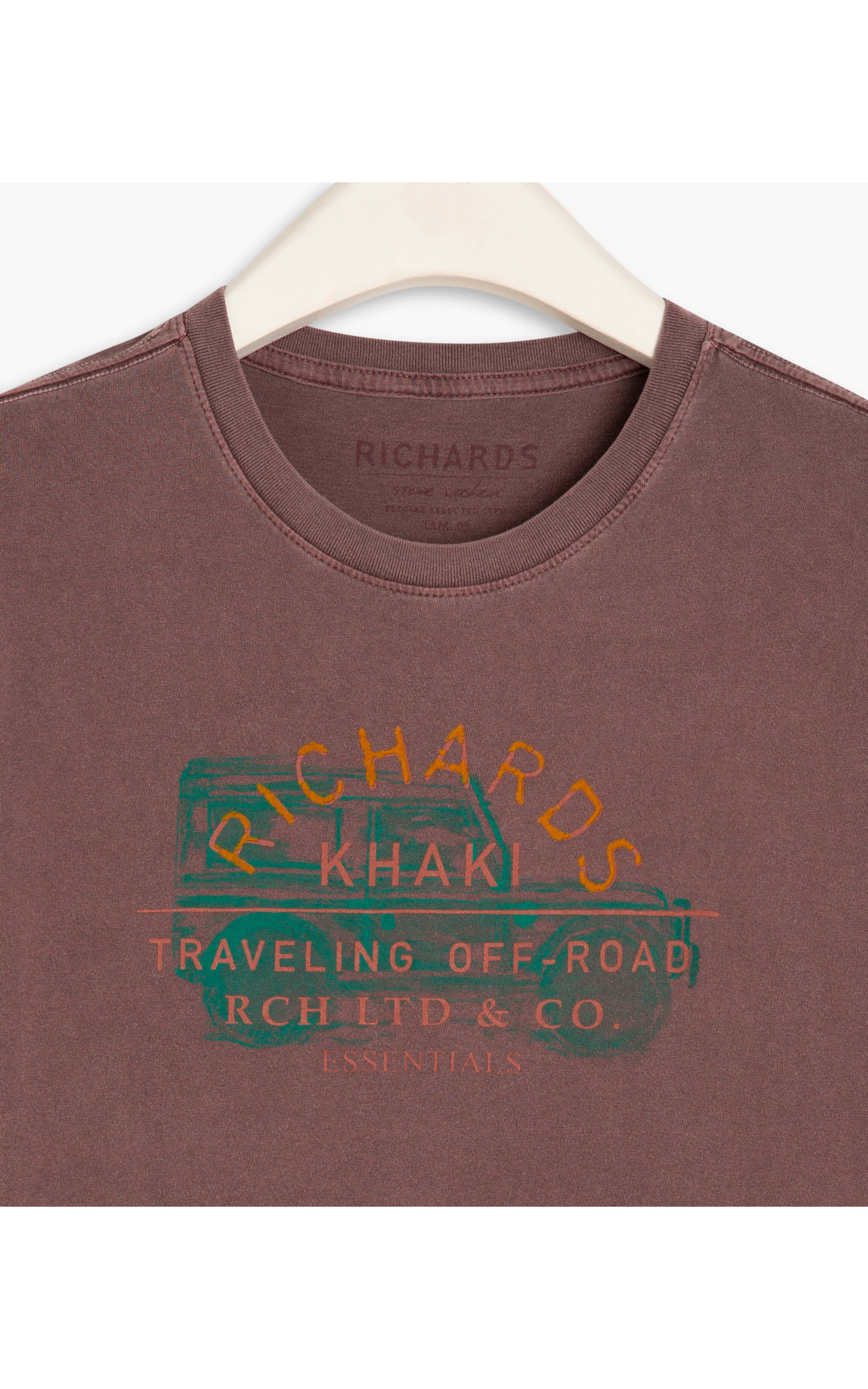 T-Shirt Mm Washed Off Road Bordeaux
