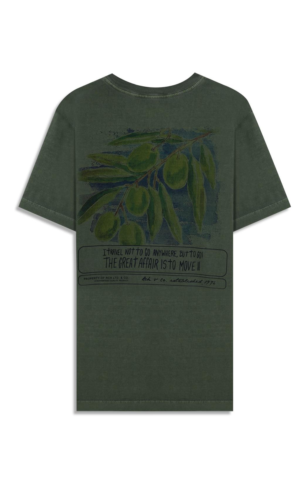 T-Shirt Mm Washed Poster Olive Costas Floresta