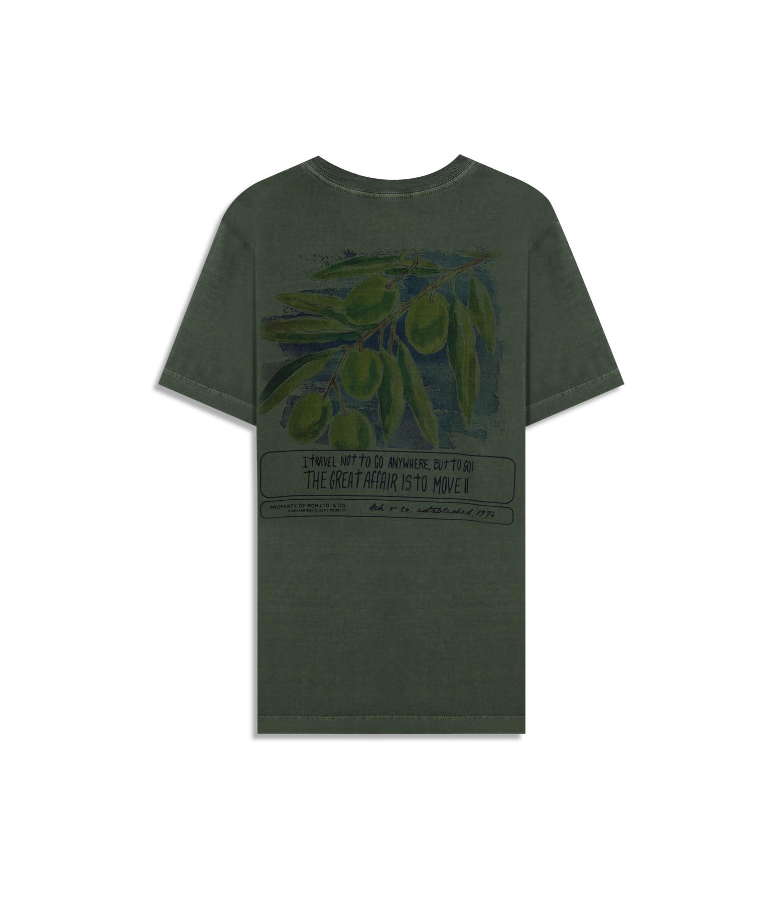 T-Shirt Mm Washed Poster Olive Costas Floresta