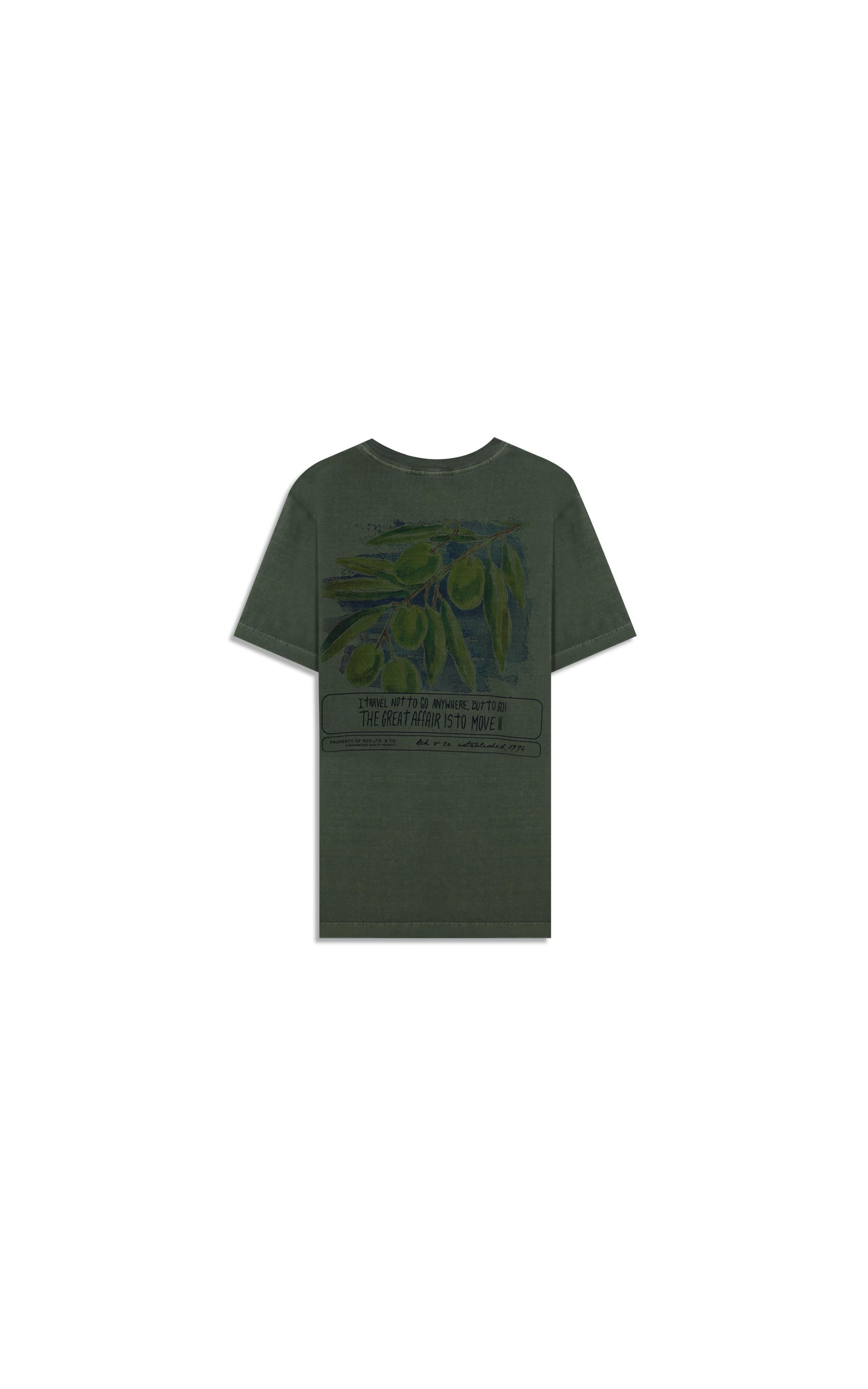 T-Shirt Mm Washed Poster Olive Costas Floresta