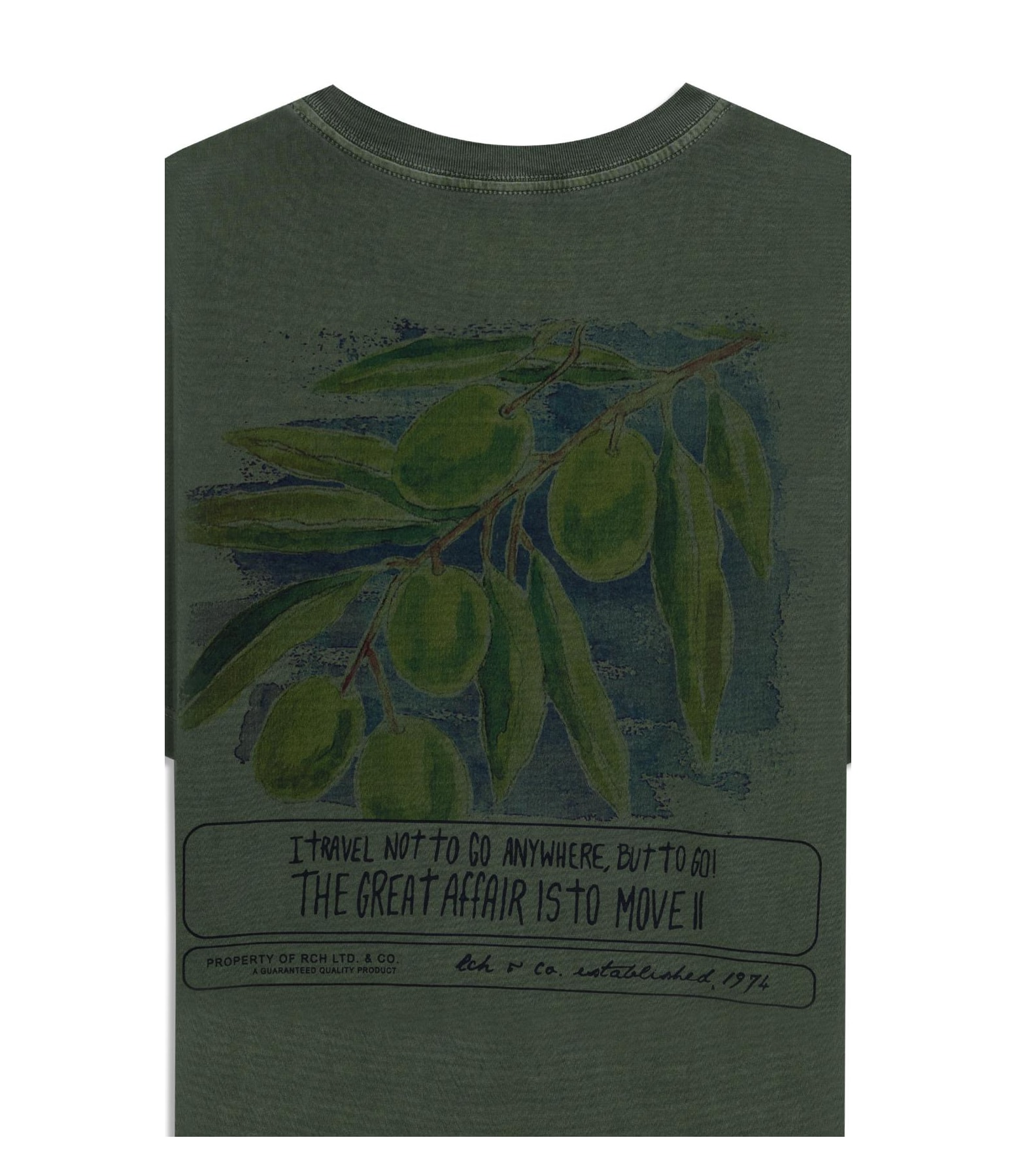T-Shirt Mm Washed Poster Olive Costas Floresta