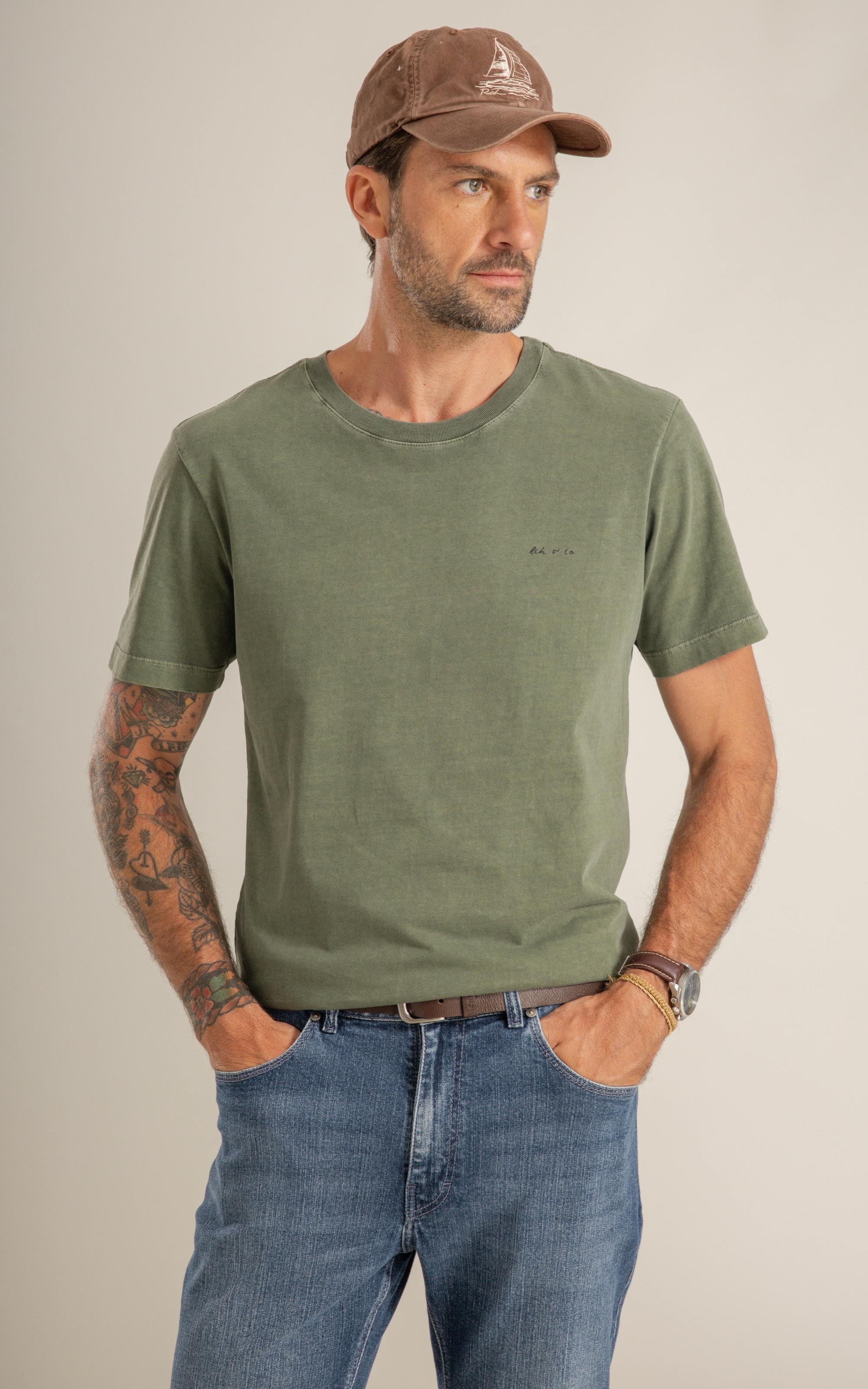 T-Shirt Mm Washed Poster Olive Costas Floresta