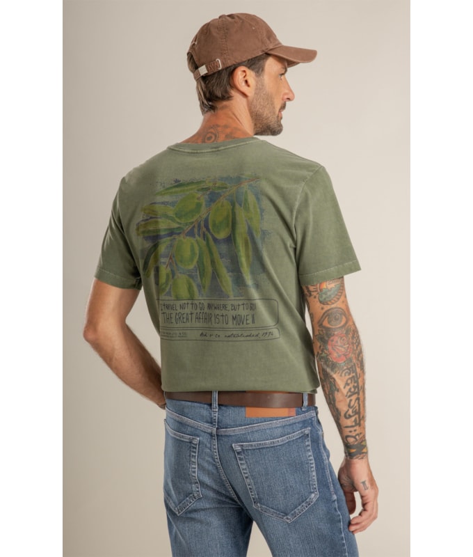 T-Shirt Mm Washed Poster Olive Costas Floresta