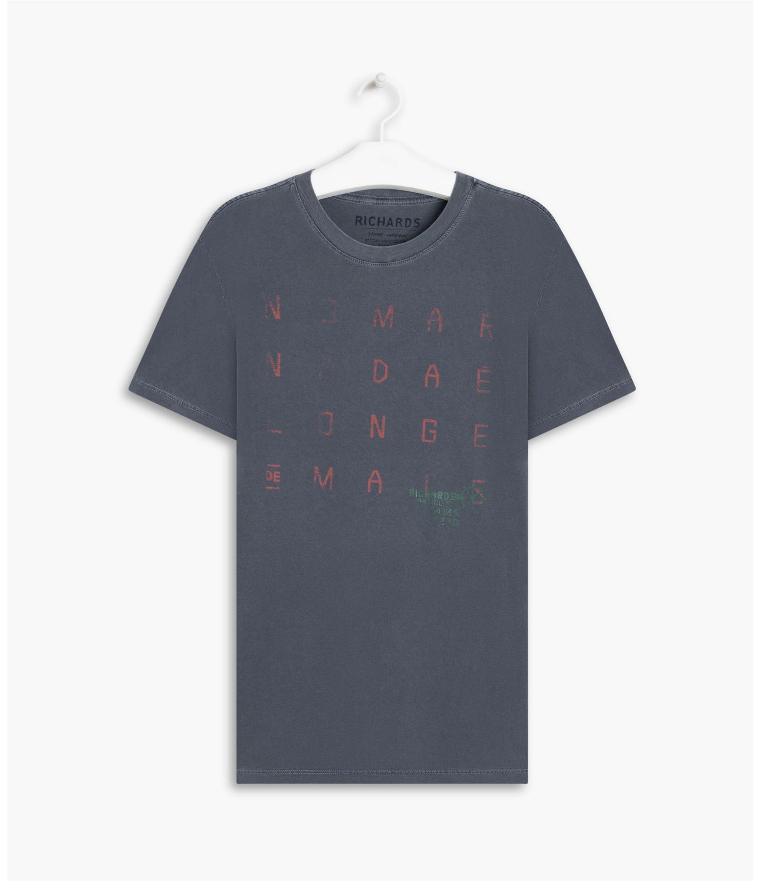 T-Shirt Mm Washed Richards Mar Dark Navy