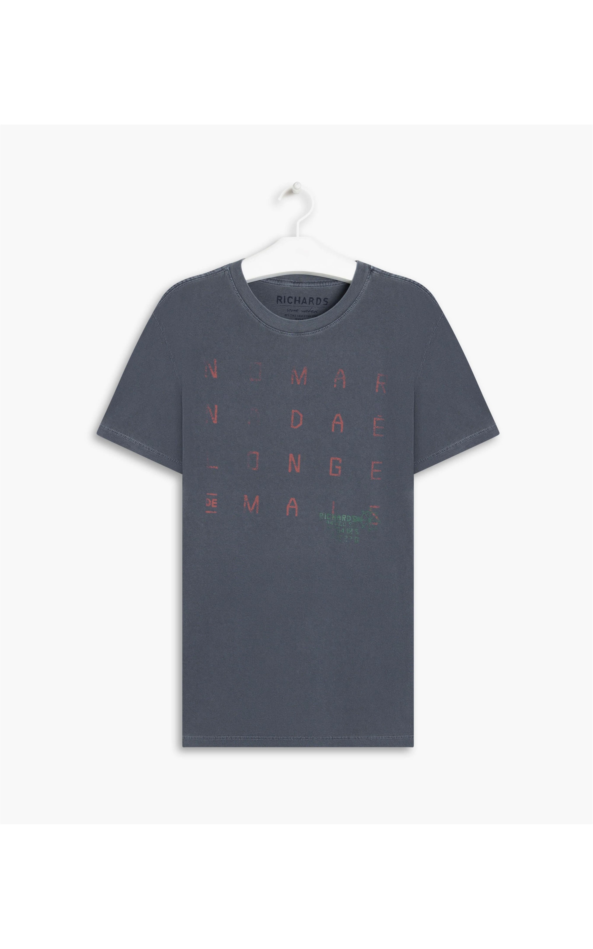 T-Shirt Mm Washed Richards Mar Dark Navy