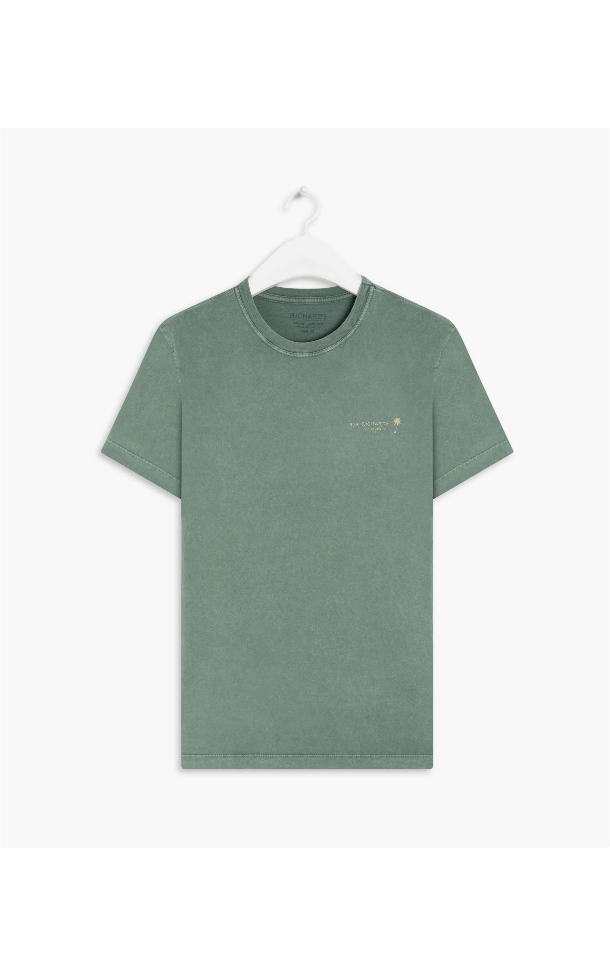 T-Shirt Mm Washed Rildy Verde Army