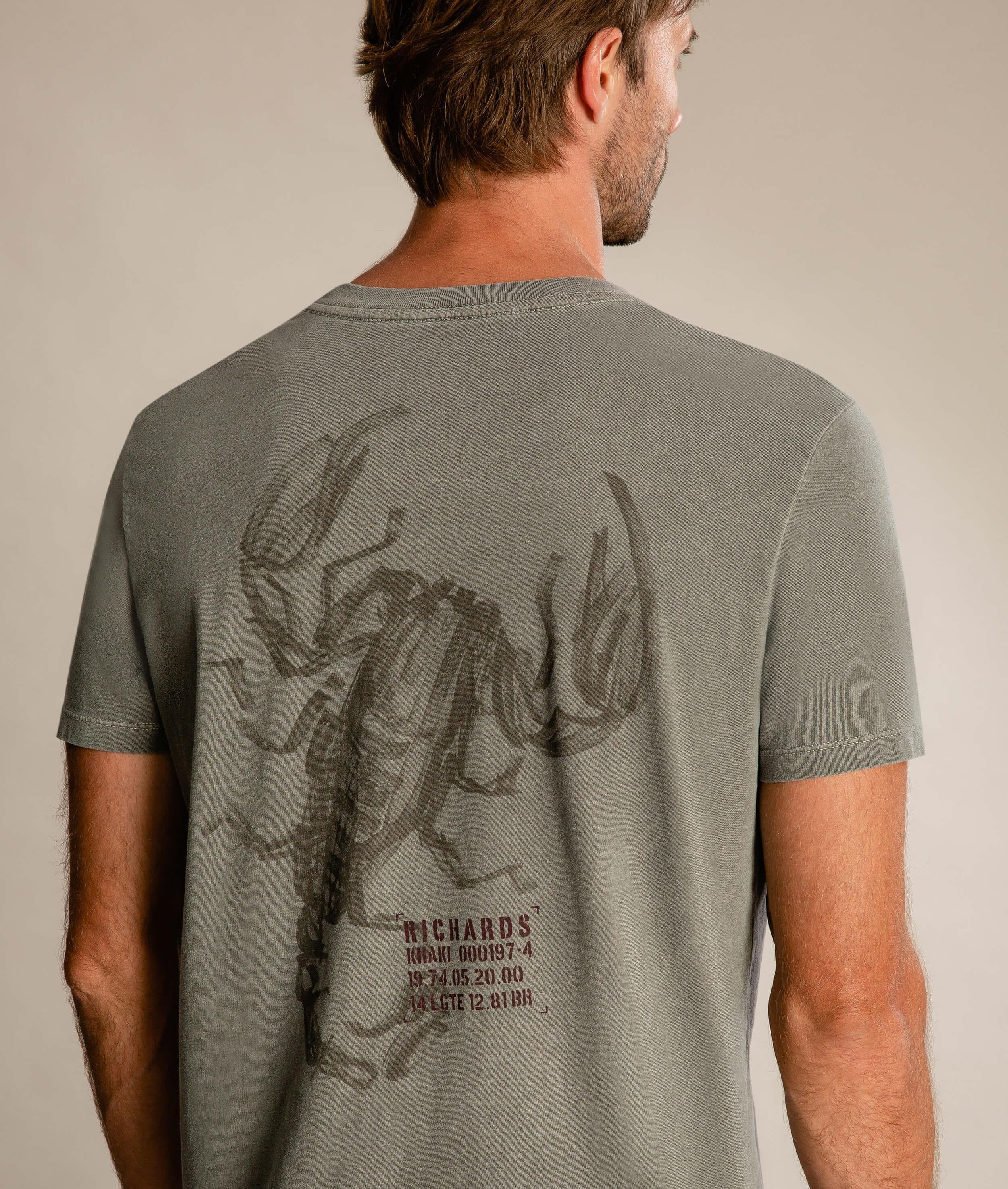 T-Shirt Mm Washed Scorpion Grafite