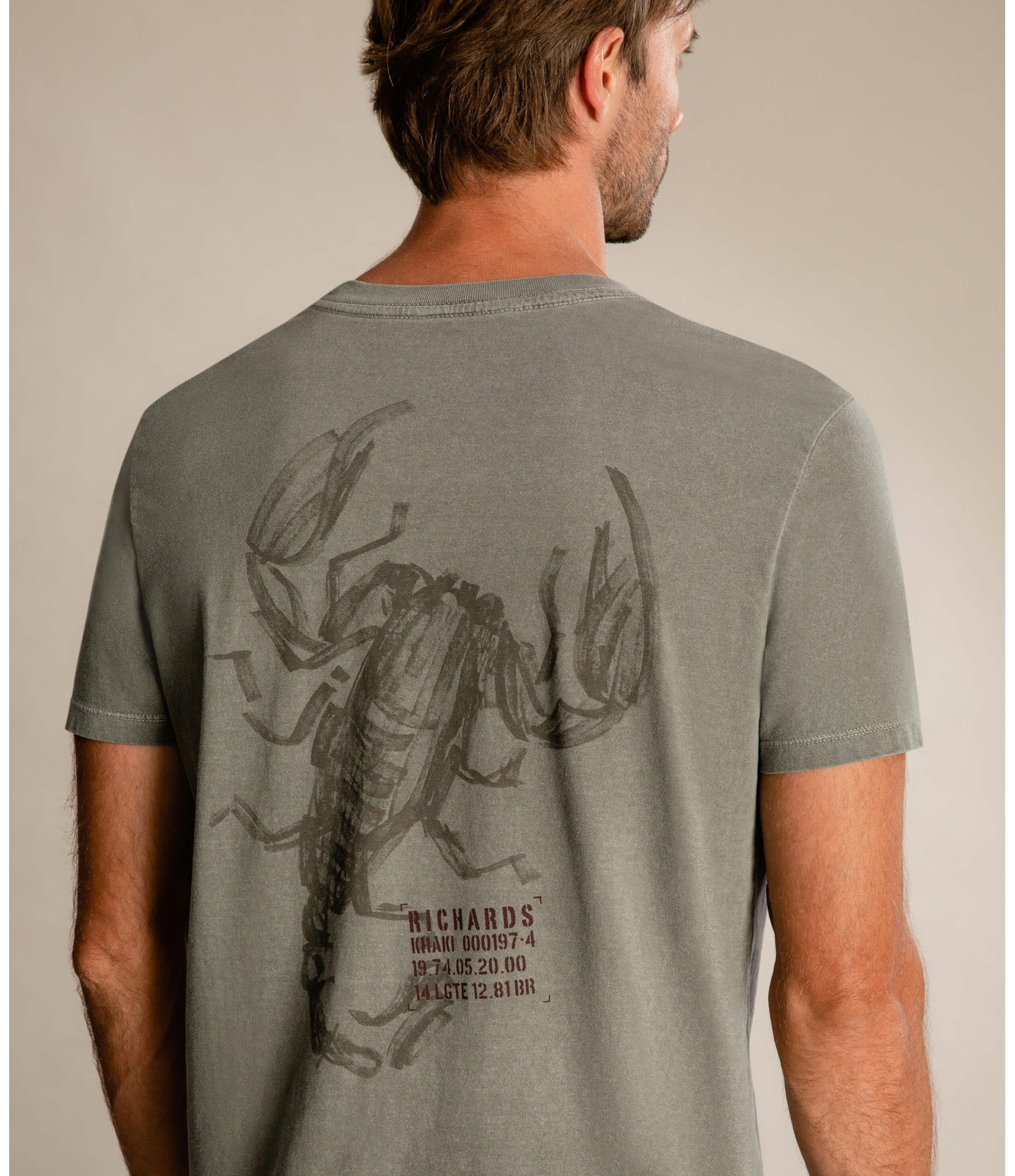 T-Shirt Mm Washed Scorpion Grafite