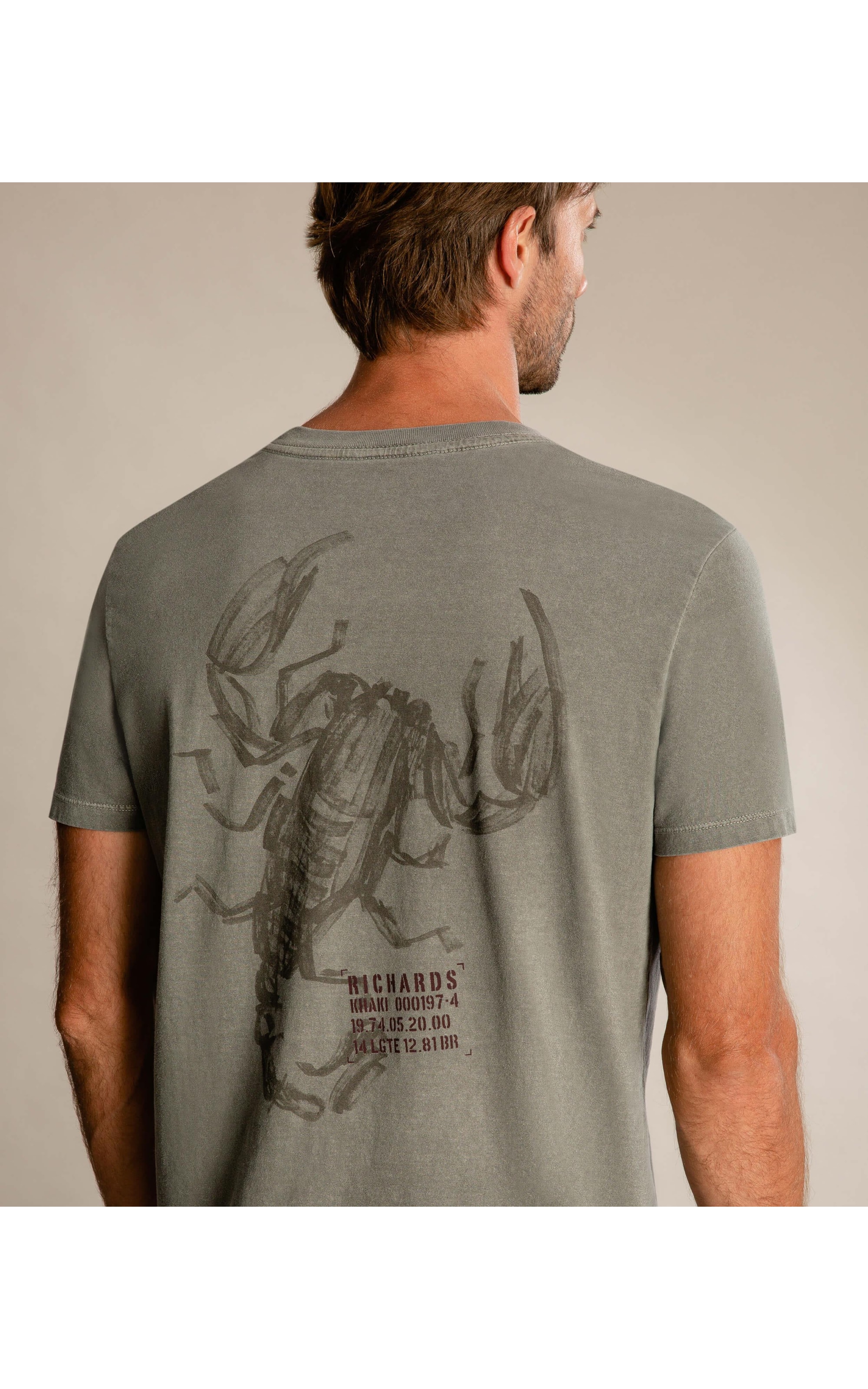 T-Shirt Mm Washed Scorpion Grafite