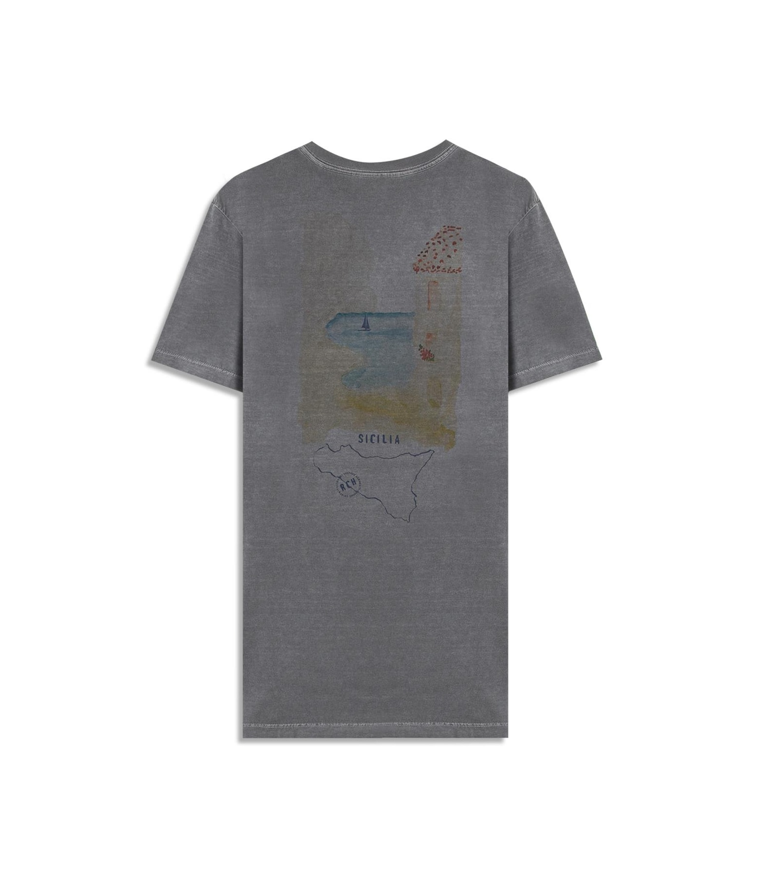 T-Shirt Mm Washed Spiaggia Cta Grafite