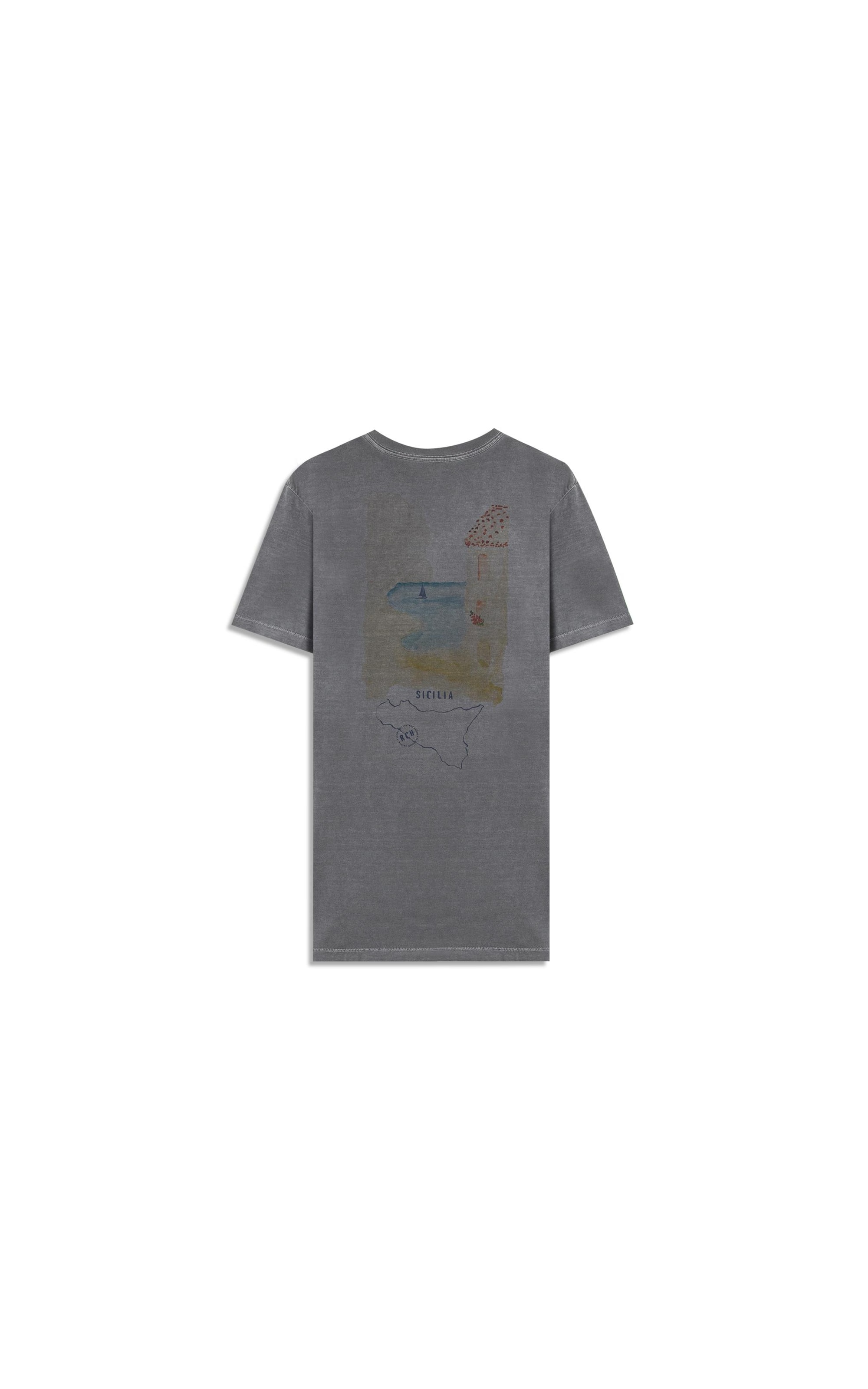 T-Shirt Mm Washed Spiaggia Cta Grafite