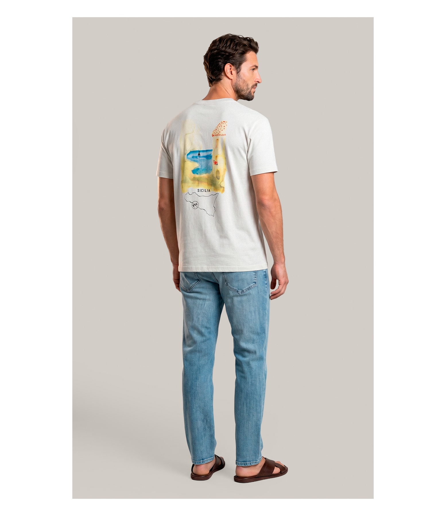 T-Shirt Mm Washed Spiaggia Cta Silver