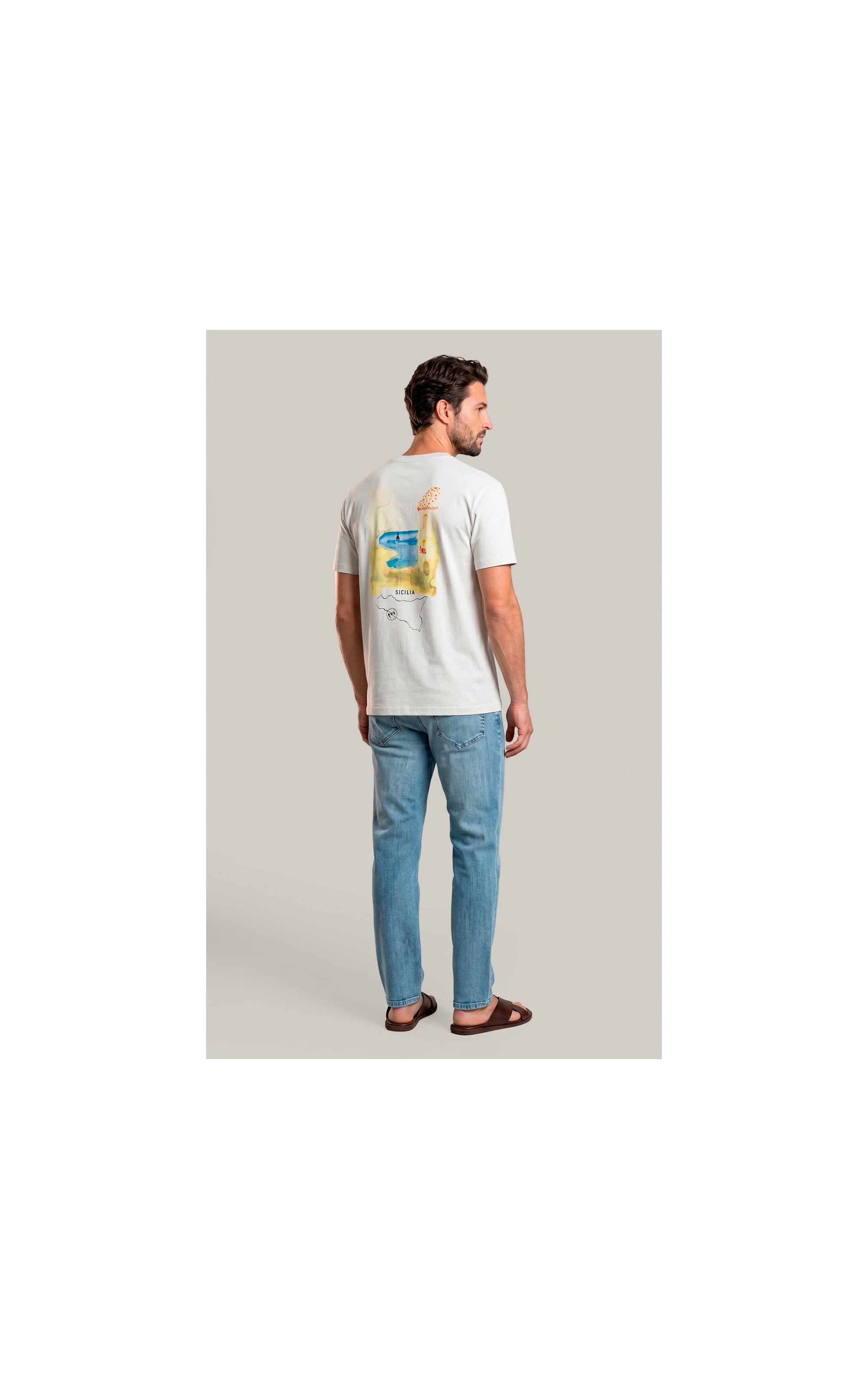 T-Shirt Mm Washed Spiaggia Cta Silver