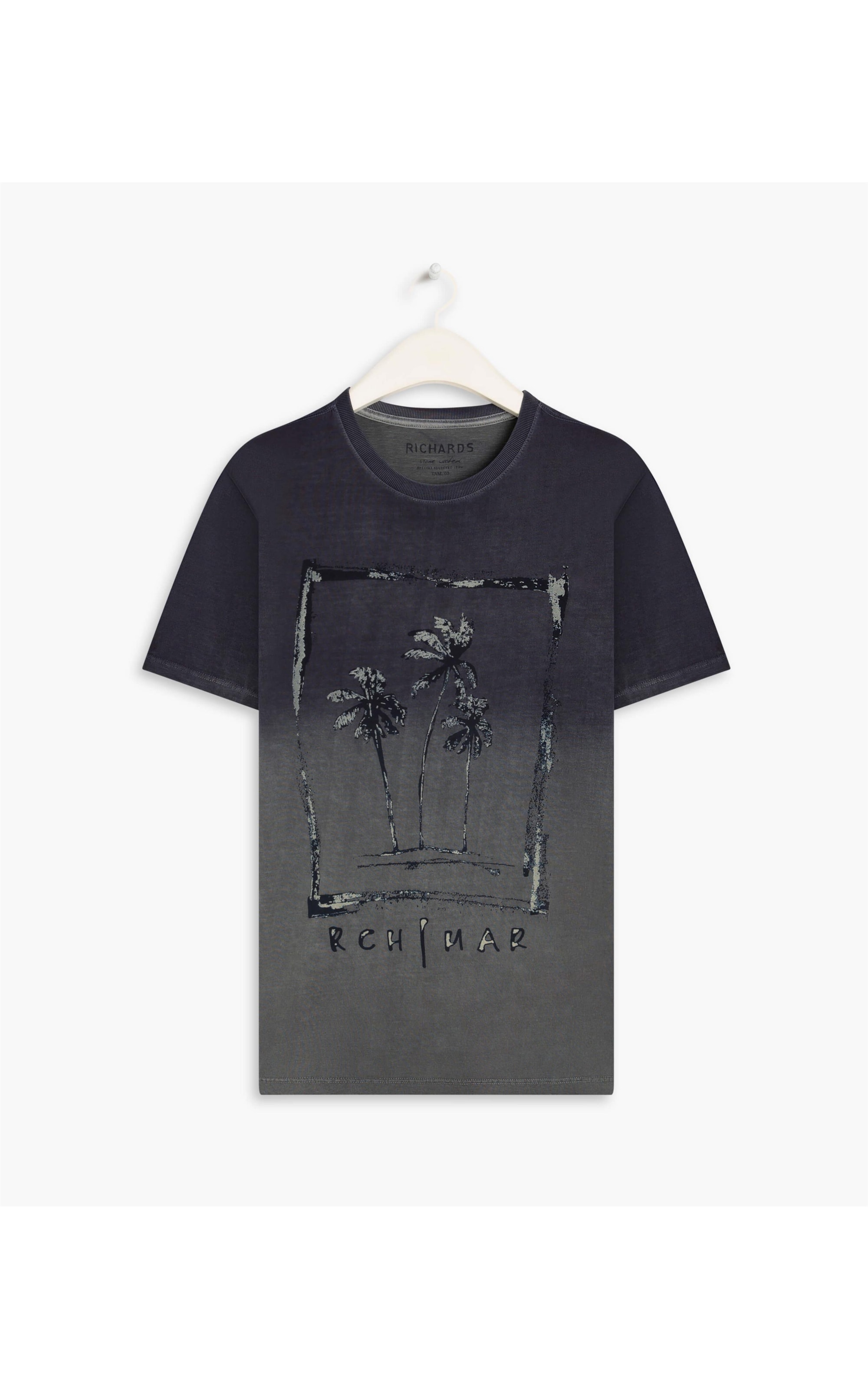 T-Shirt Mm Washed Trio Coqueiros Dark Navy