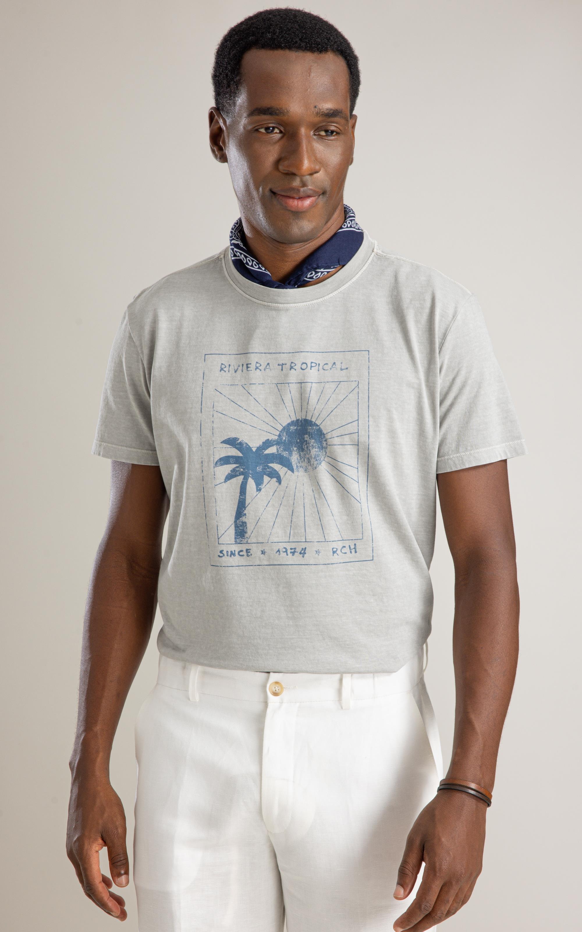 T-Shirt Mm Washed Tropical Soul Bf Niquel
