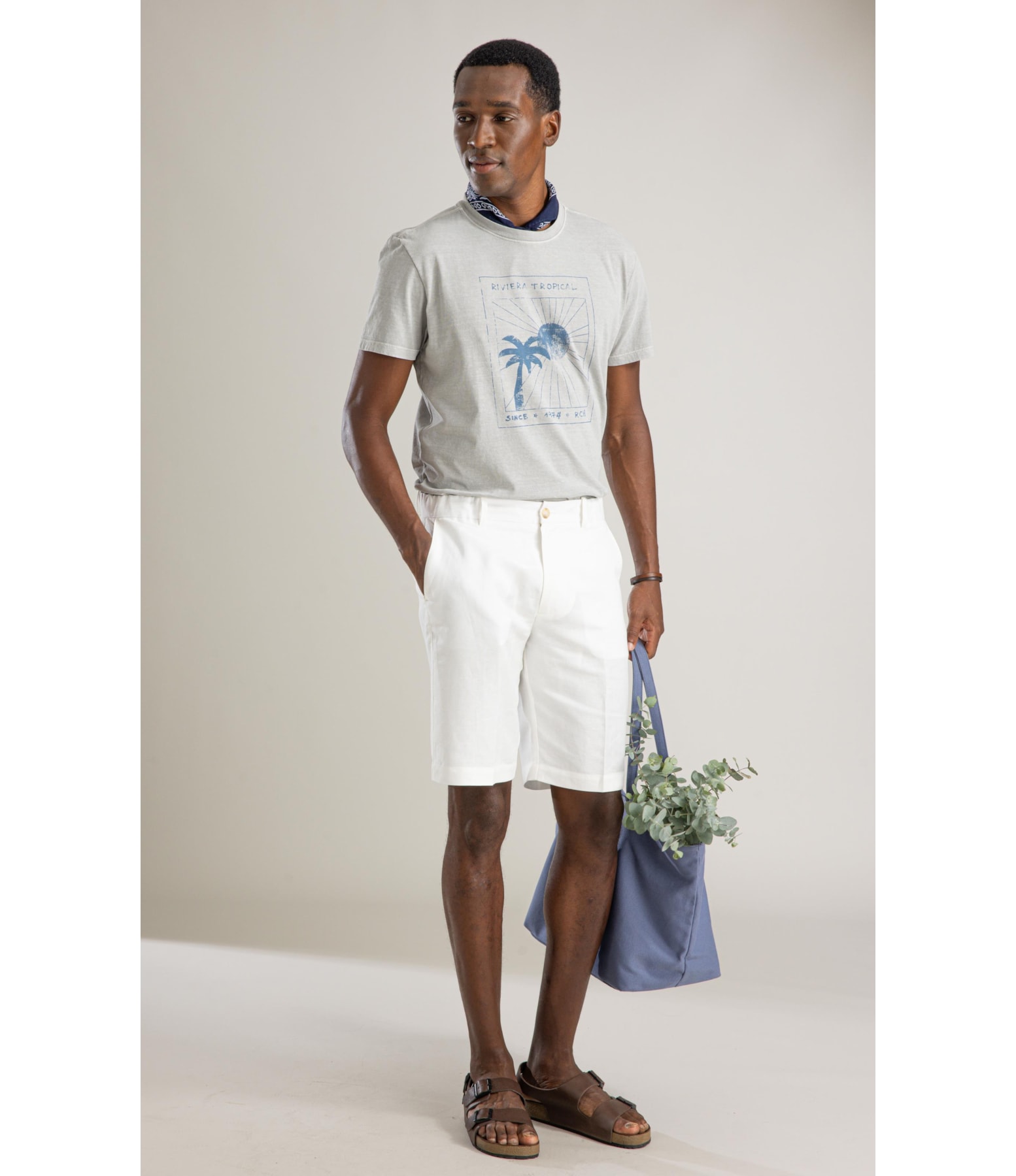 T-Shirt Mm Washed Tropical Soul Bf Niquel