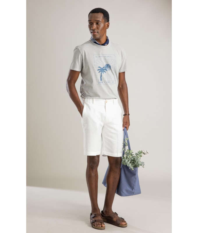 T-Shirt Mm Washed Tropical Soul Bf Niquel